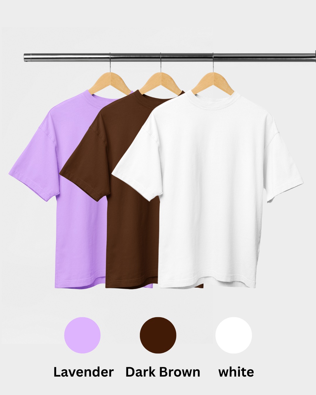 Pack of 3 Solid Plain Oversized Premium T-shirt Unisex