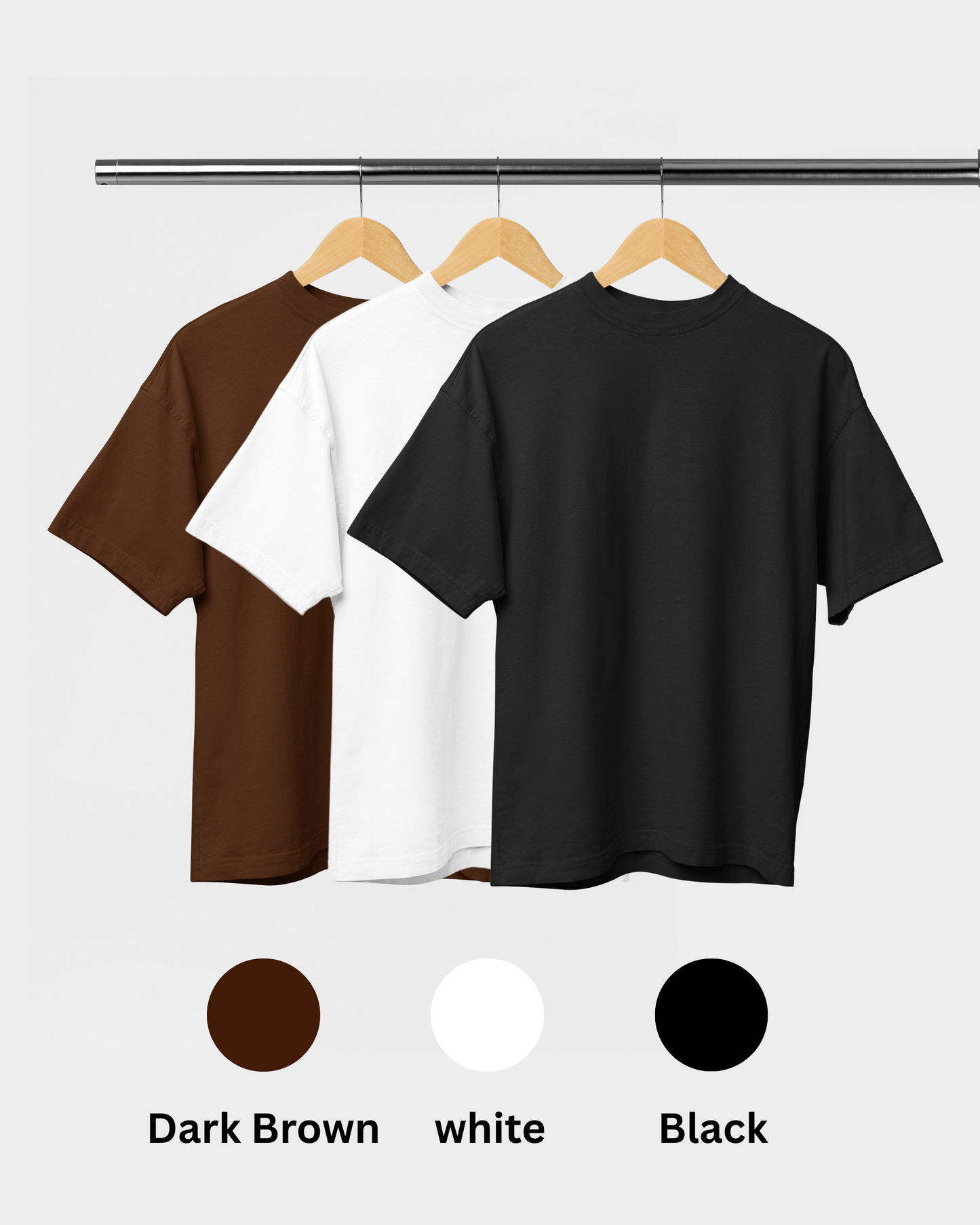 Pack of 3 Solid Plain Oversized Premium T-shirt Unisex