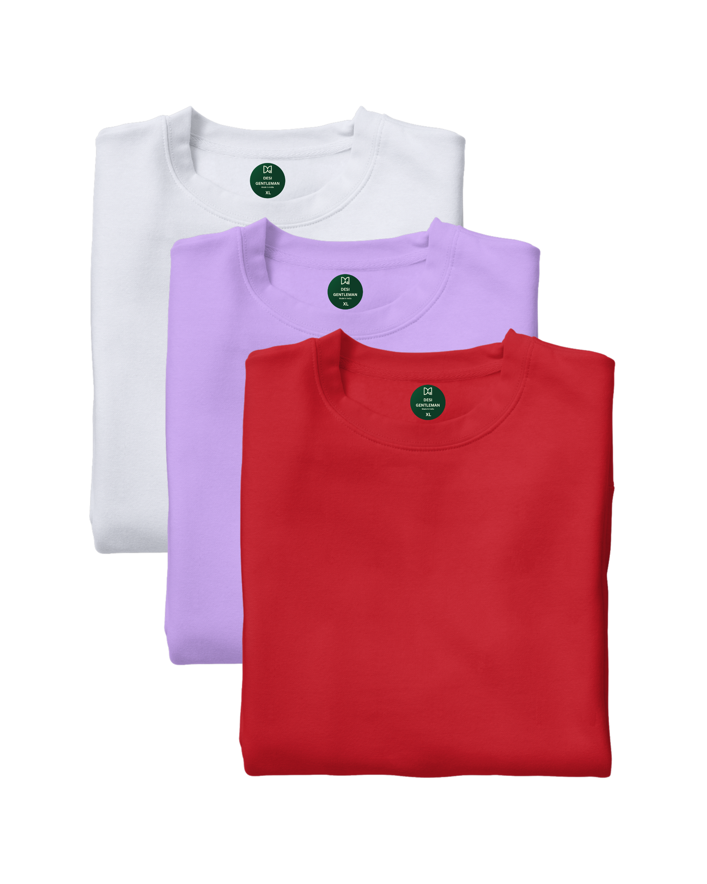 Pack of 3 Solid Plain Oversized Premium T-shirt Unisex