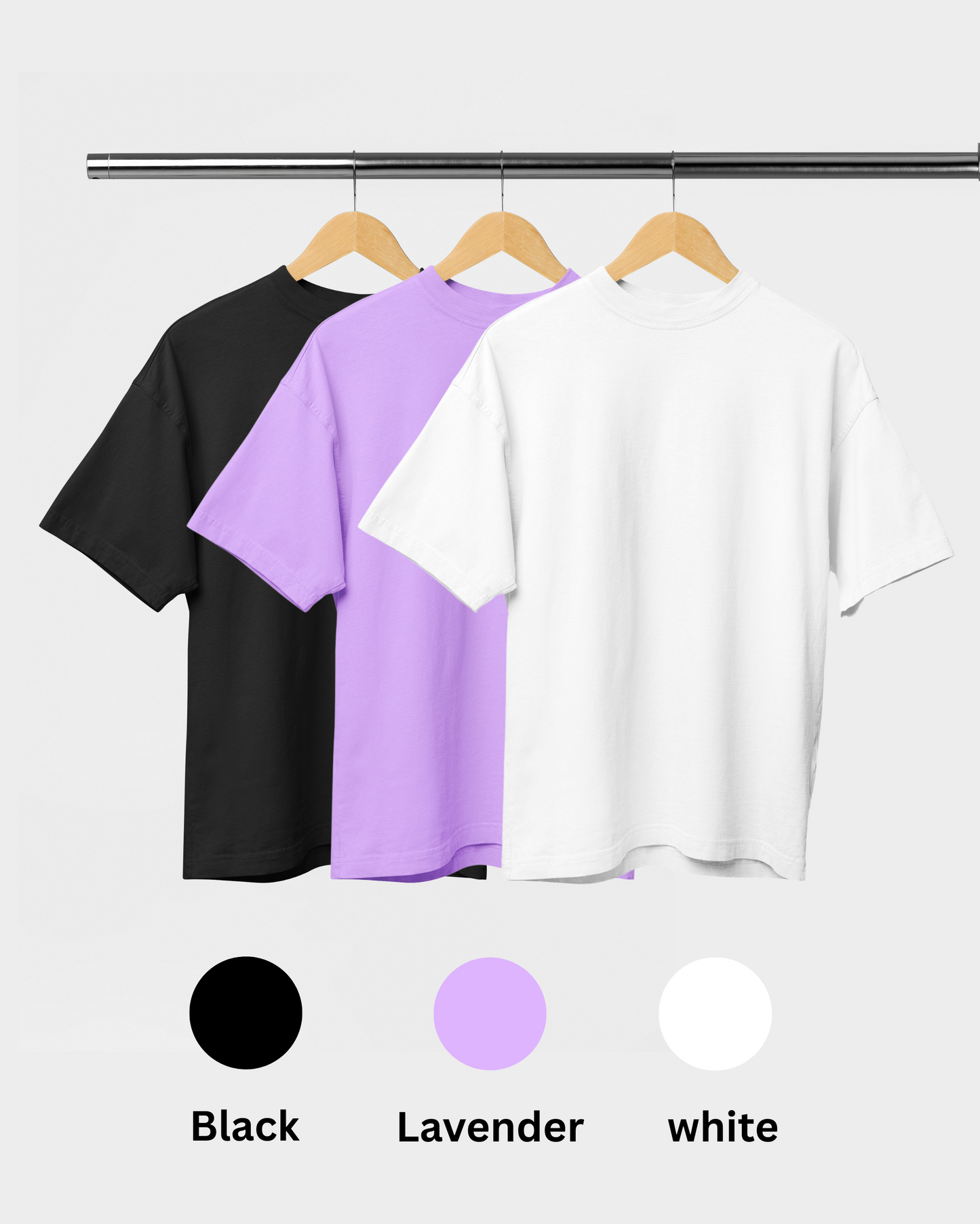 Pack of 3 Solid Plain Oversized Premium T-shirt Unisex
