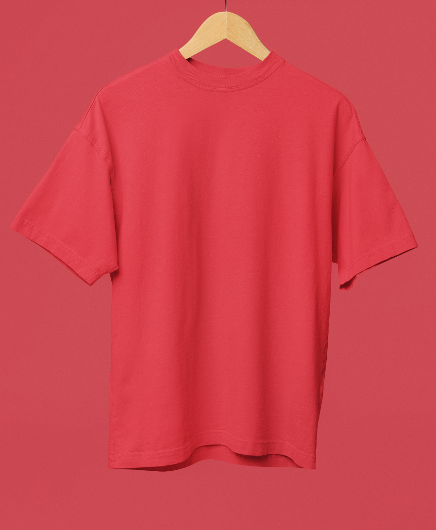 Red Basics Oversized T-shirt