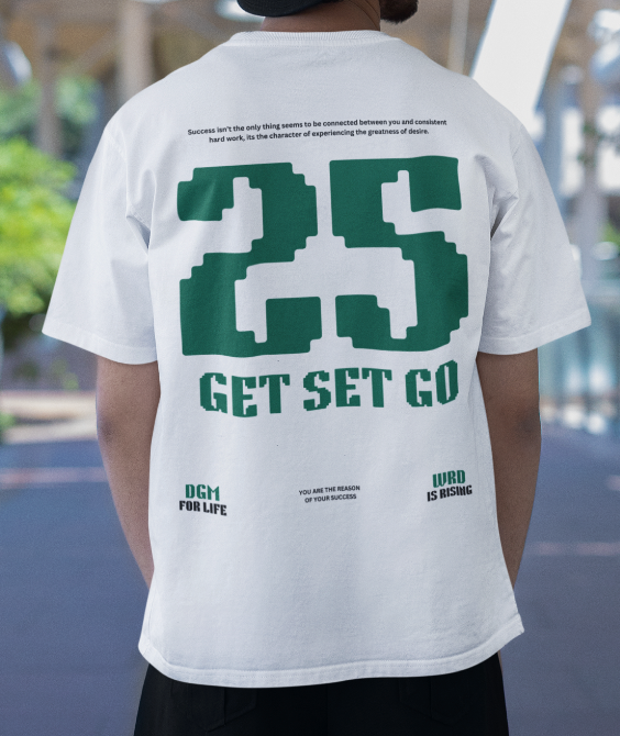 Get Set Go Printed T-shirt Oversized