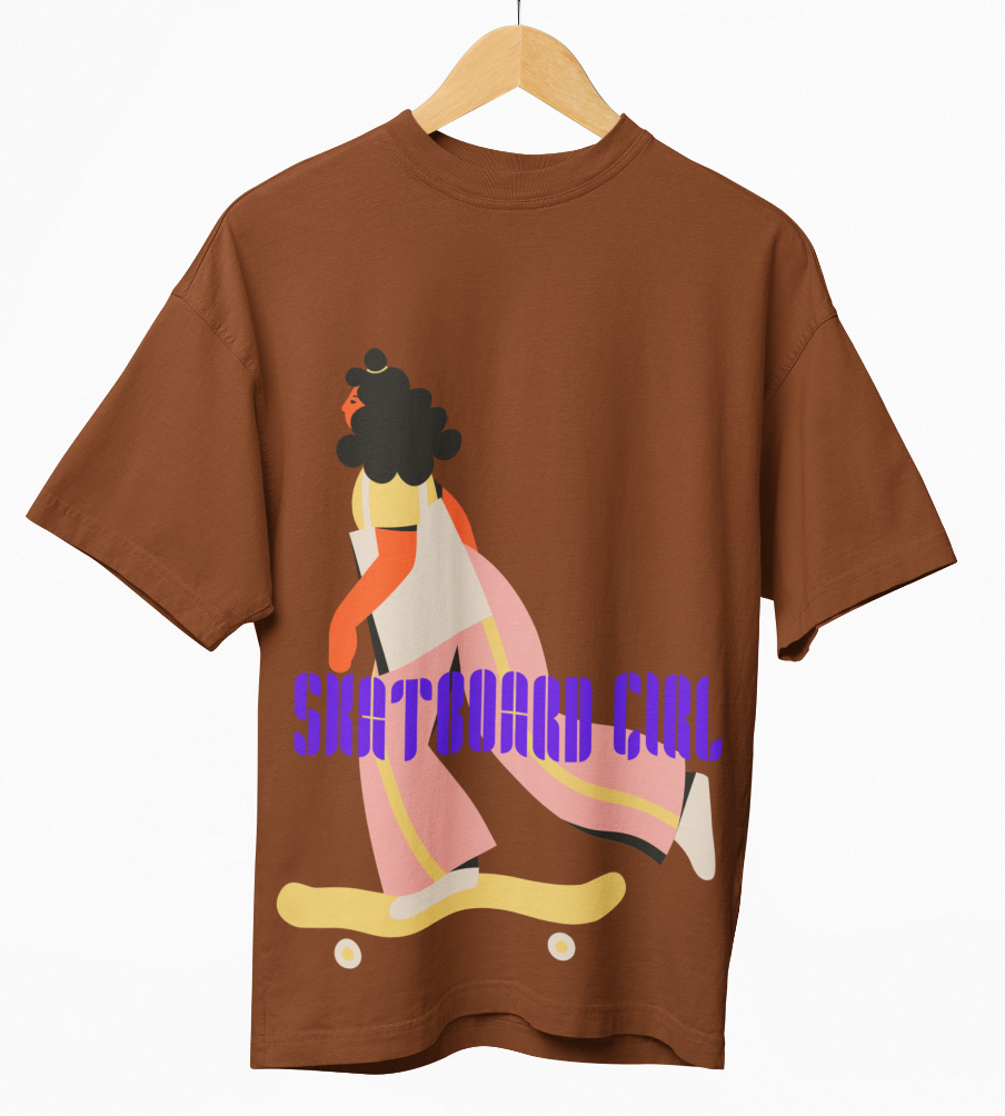 Never Stop Jumping Printed Oversized T-shirt