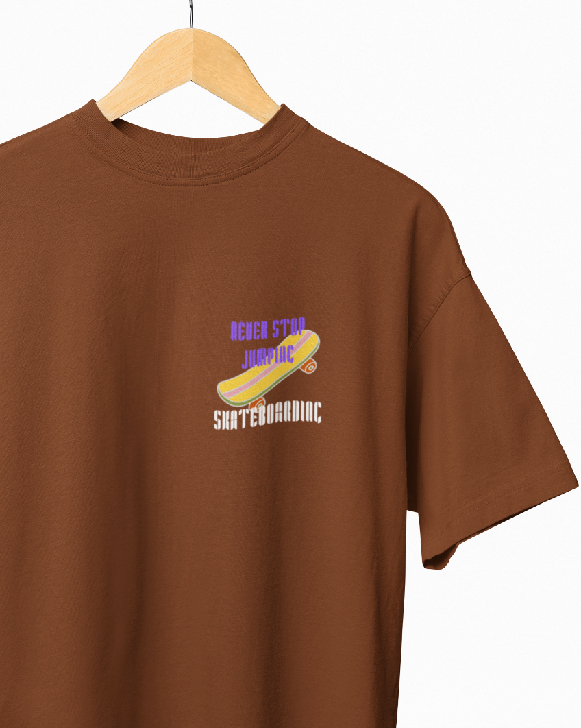 Never Stop Jumping Printed Oversized T-shirt