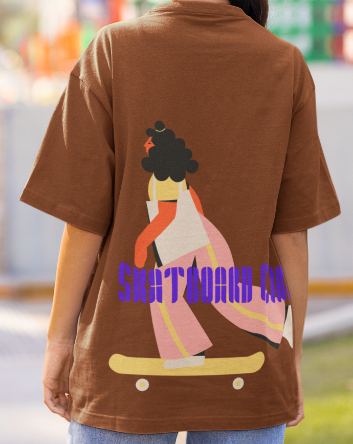 Never Stop Jumping Printed Oversized T-shirt