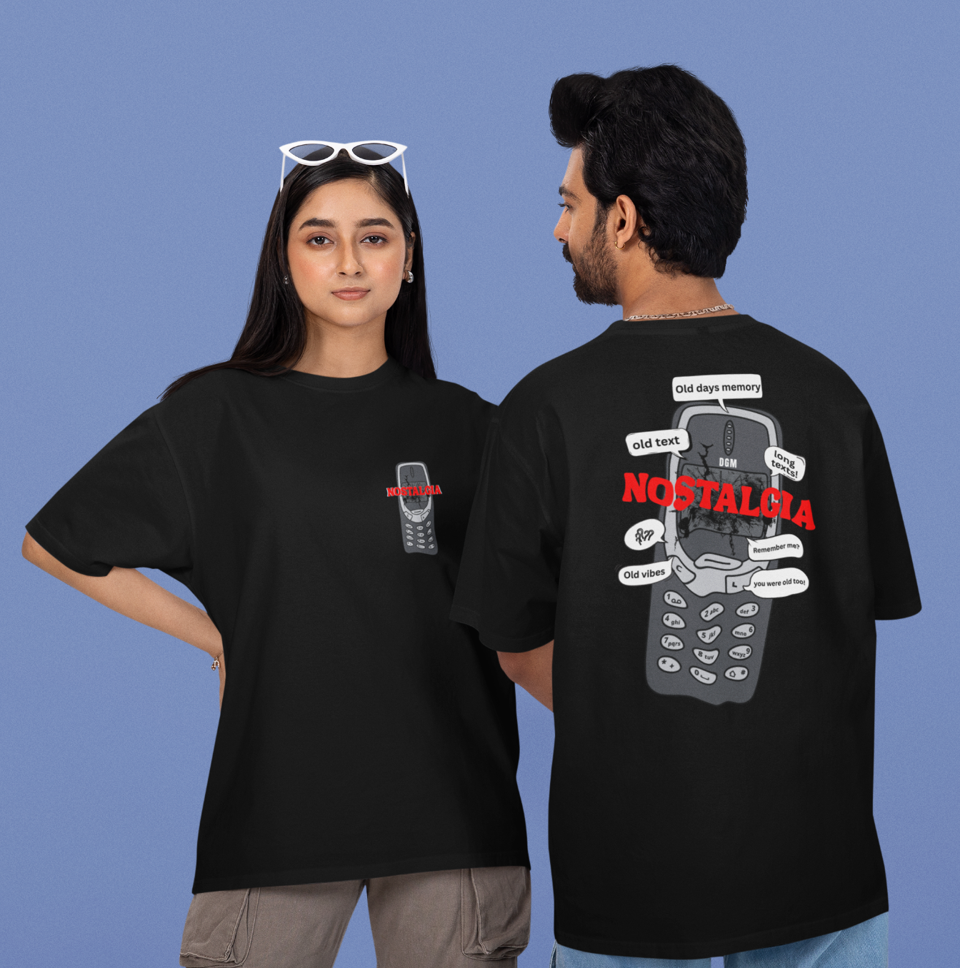 Nostalgia Graphic Printed Oversized T-shirt