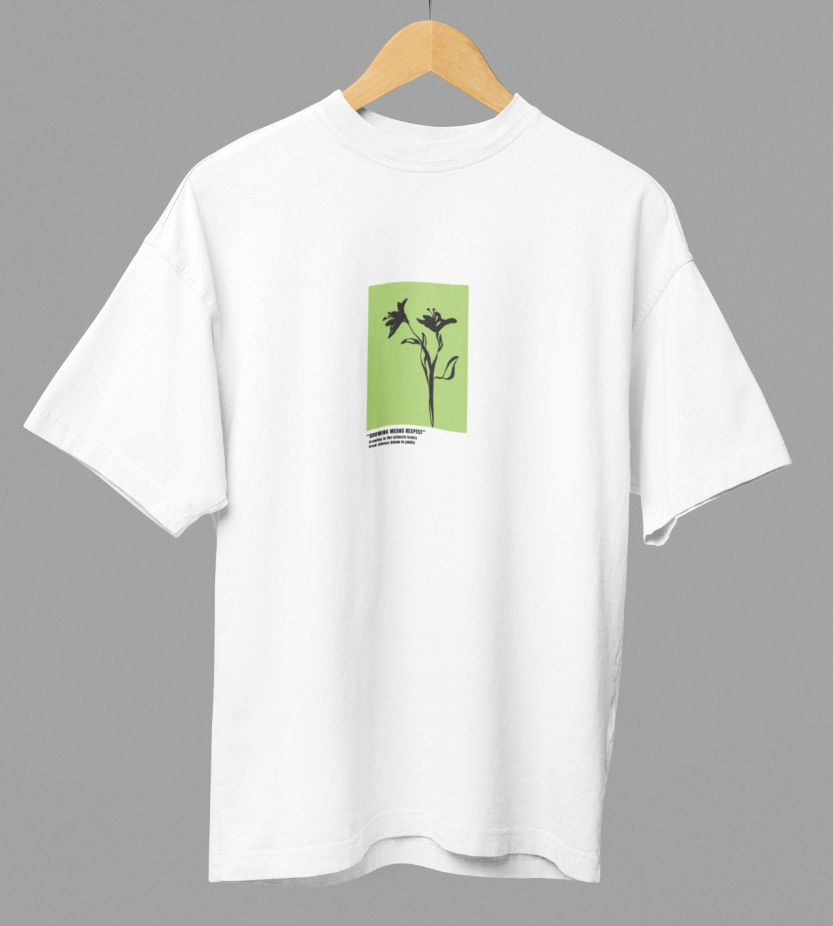 Growing Picture Graphic Printed Oversized T-shirt