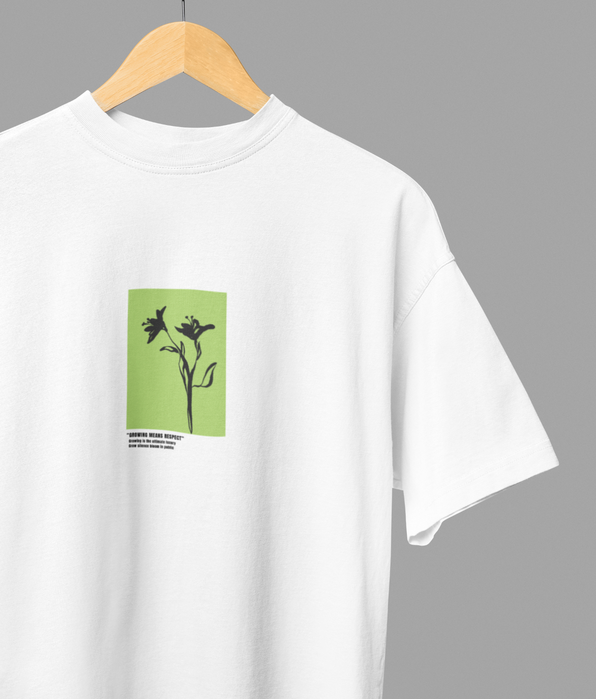 Growing Picture Graphic Printed Oversized T-shirt