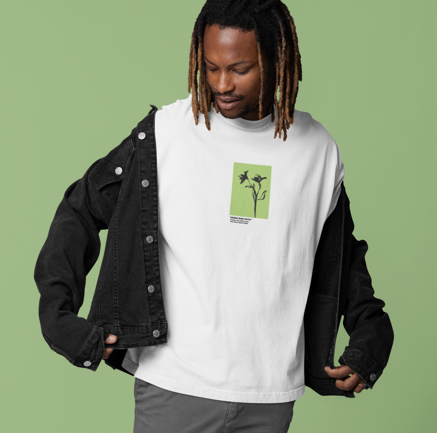 Growing Picture Graphic Printed Oversized T-shirt