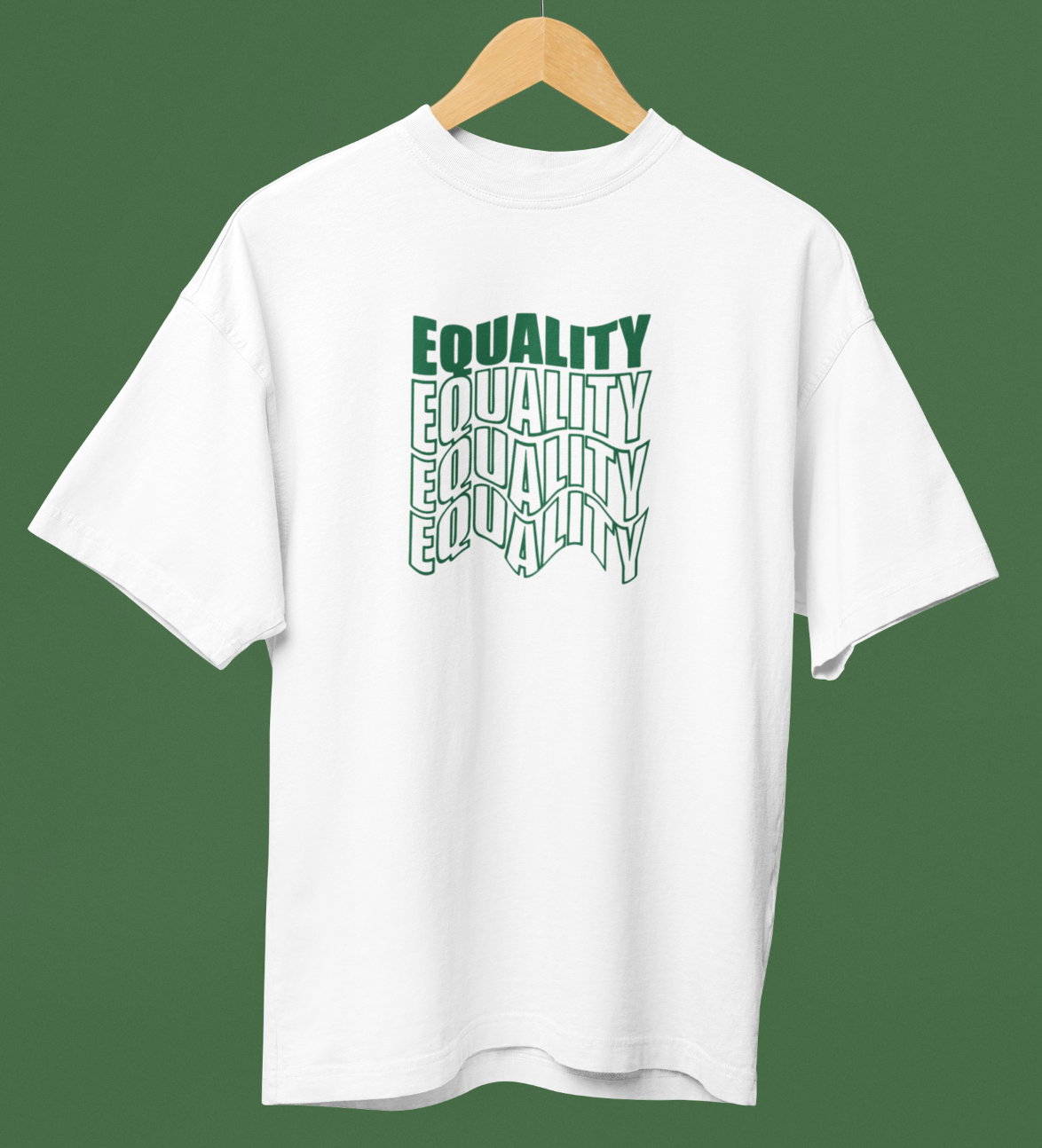 Equality Typography Printed Oversized T-shirt