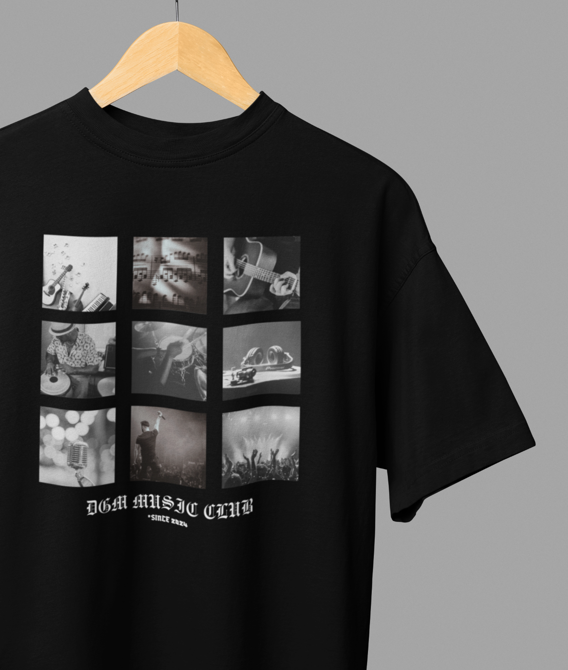 Music Club Graphic Printed Oversized T-shirt