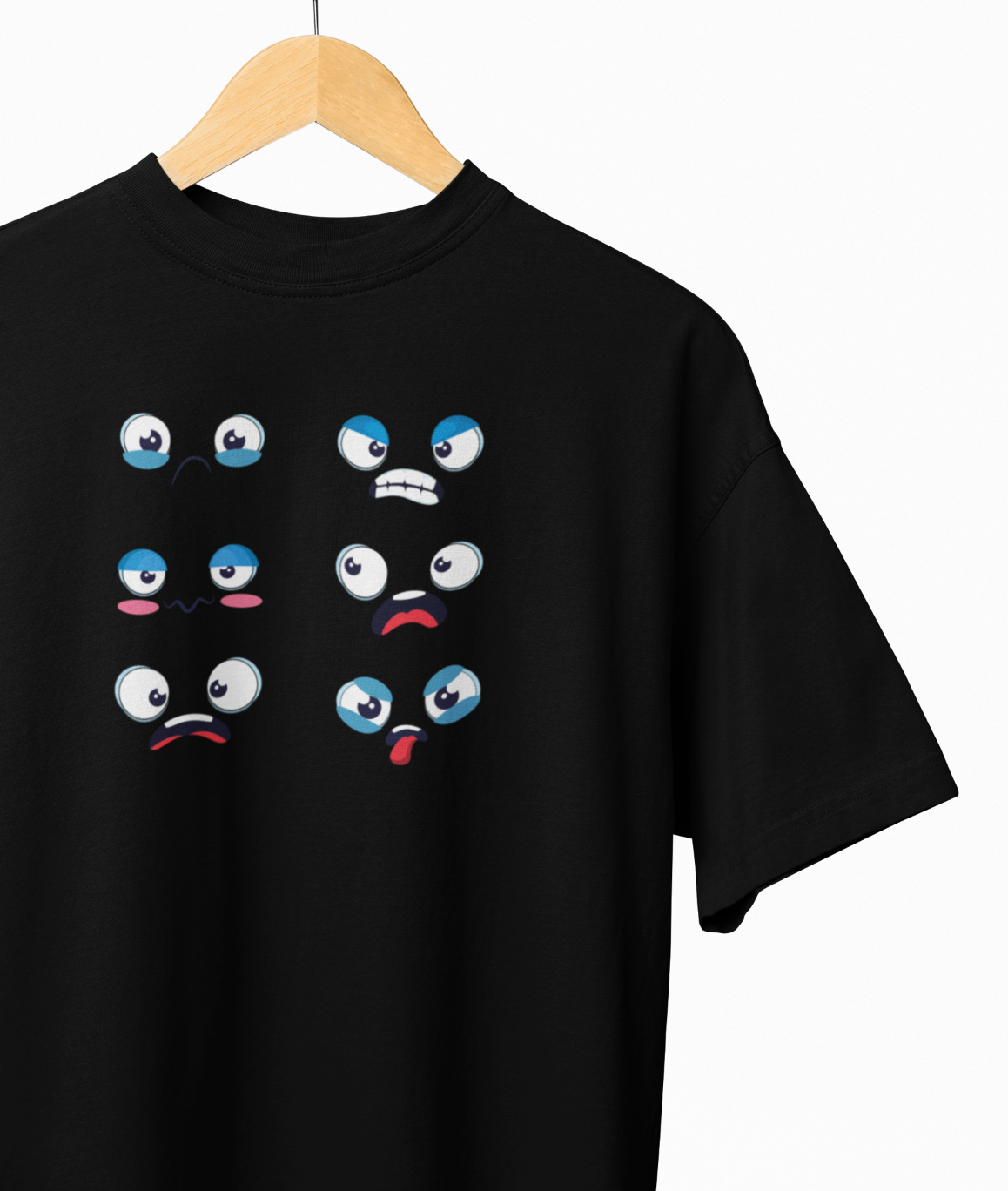 Bunch of Moods Graphic Printed Oversized T-shirt