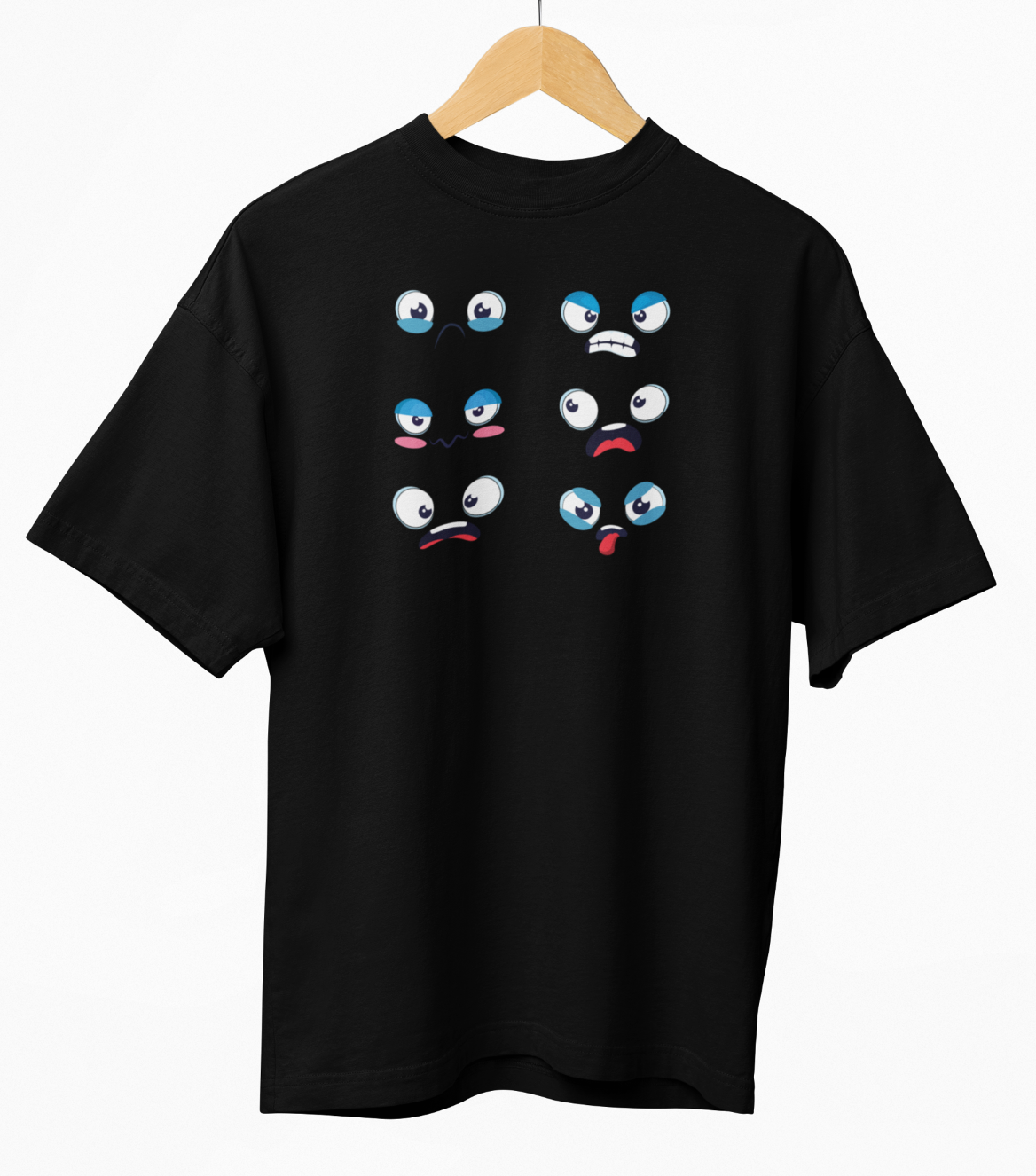 Bunch of Moods Graphic Printed Oversized T-shirt