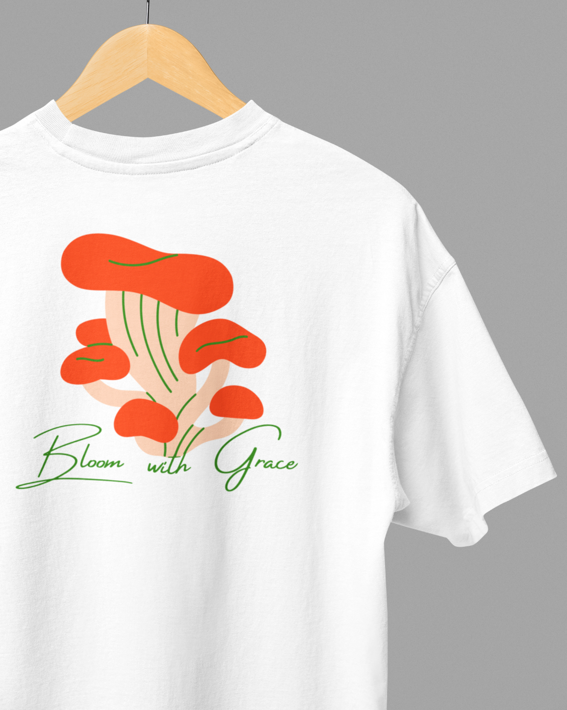 Bloom With Grace Graphic Printed Oversized T-shirt