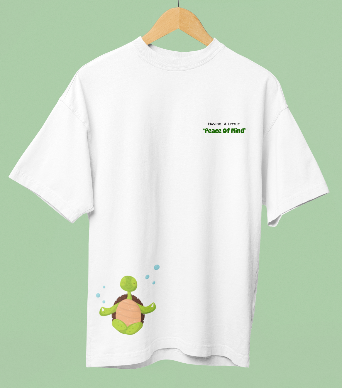 Peace of Mind Graphic Printed Oversized T-shirt