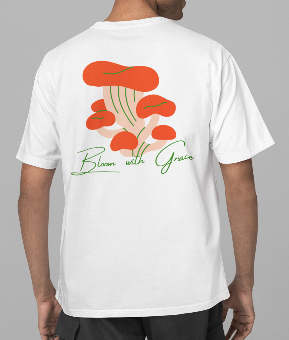 Bloom With Grace Graphic Printed Oversized T-shirt