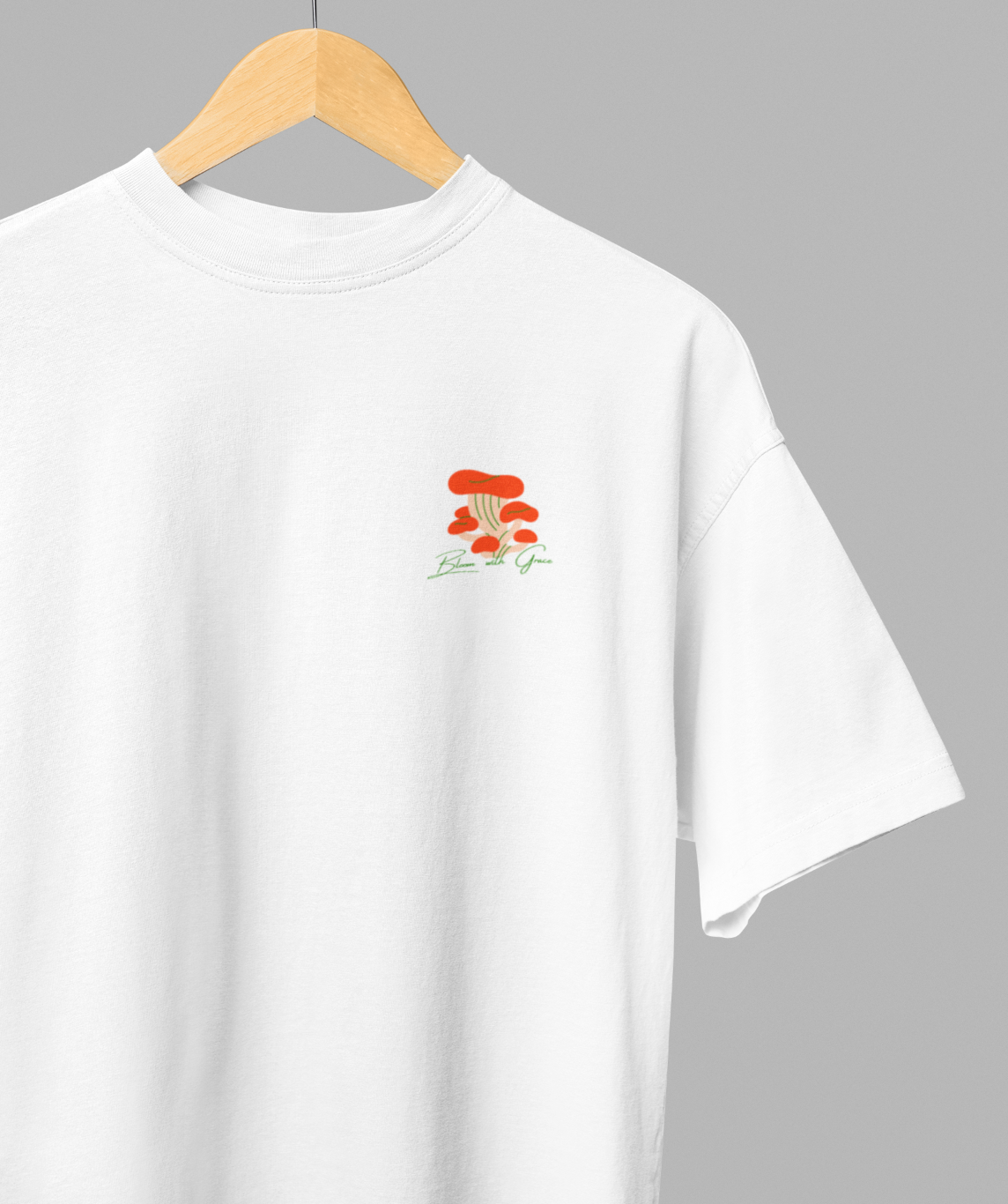 Bloom With Grace Graphic Printed Oversized T-shirt