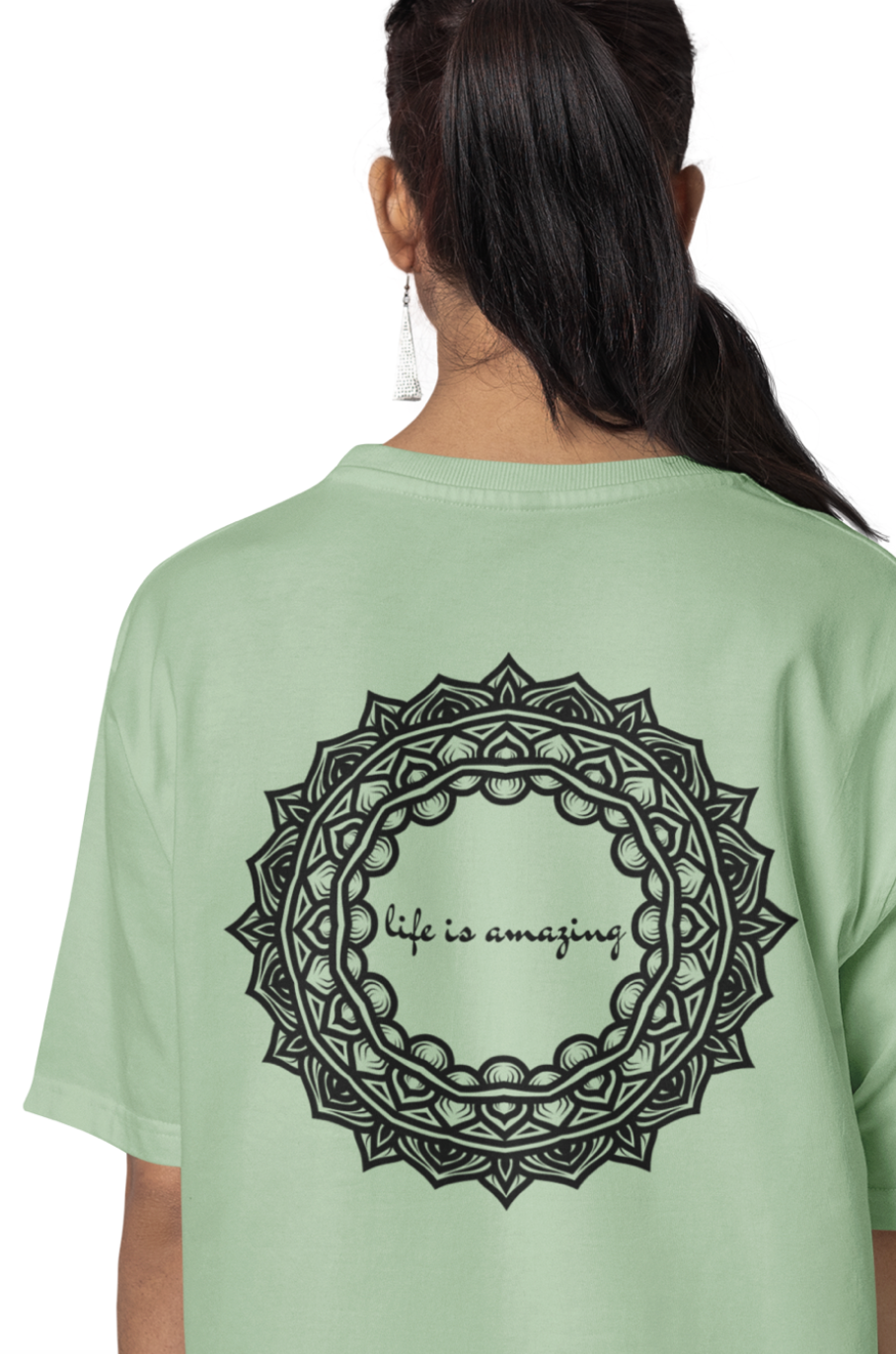 LIfe IS Amazing Printed Oversize T-Shirt