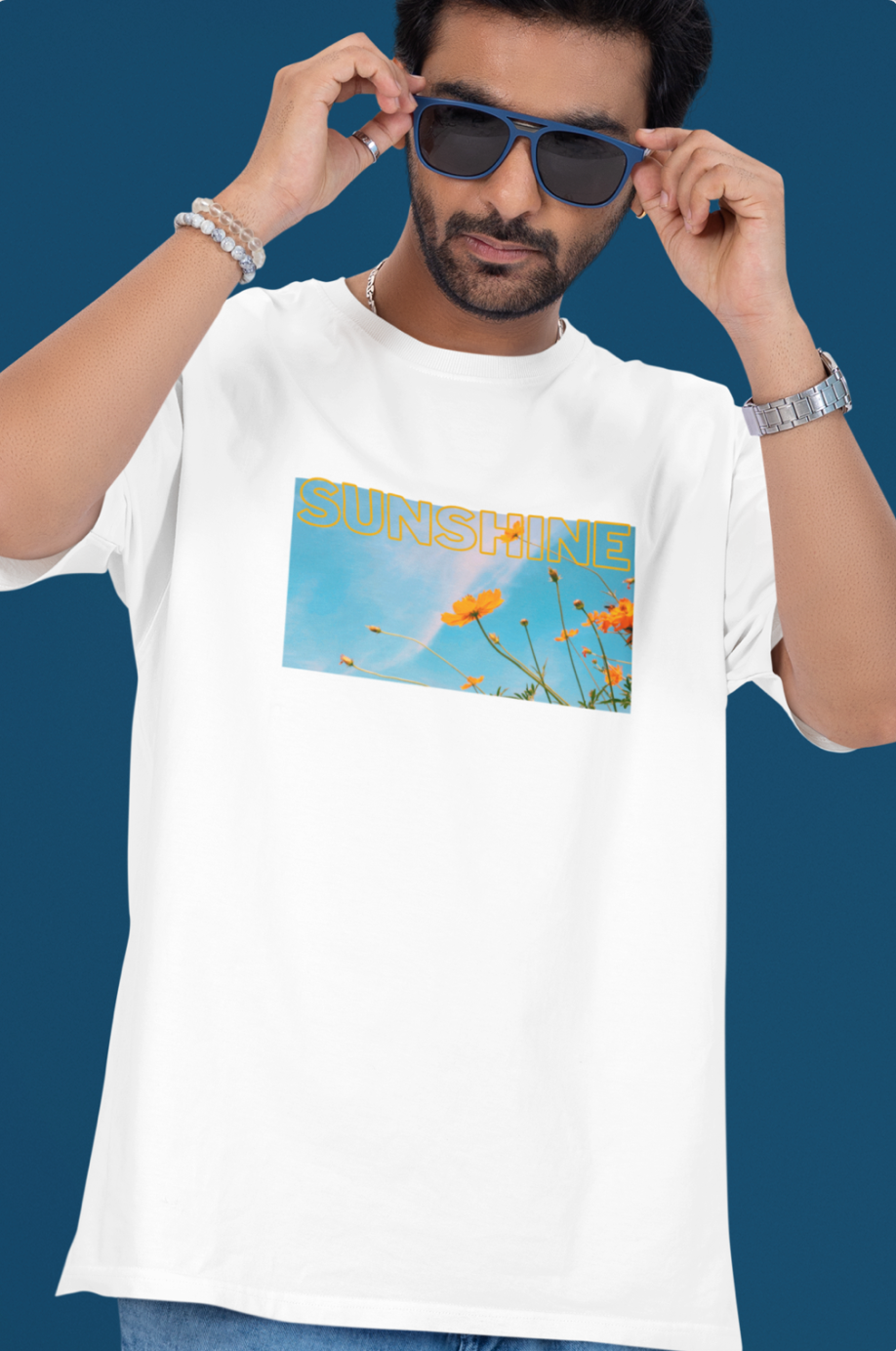 SunFlower Sunshine Oversized Graphic Printed T-shirt