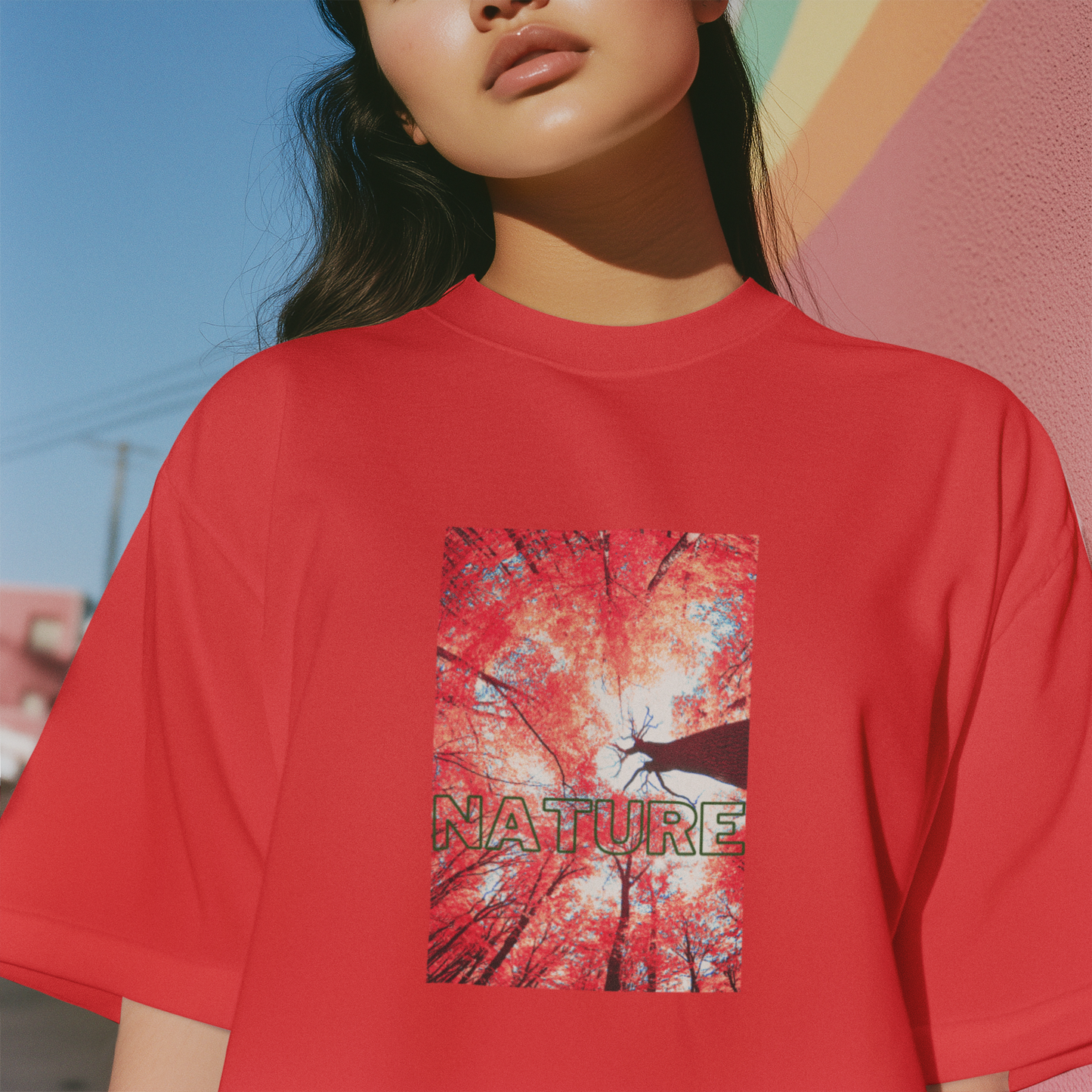 Nature Oversized Printed T-shirt