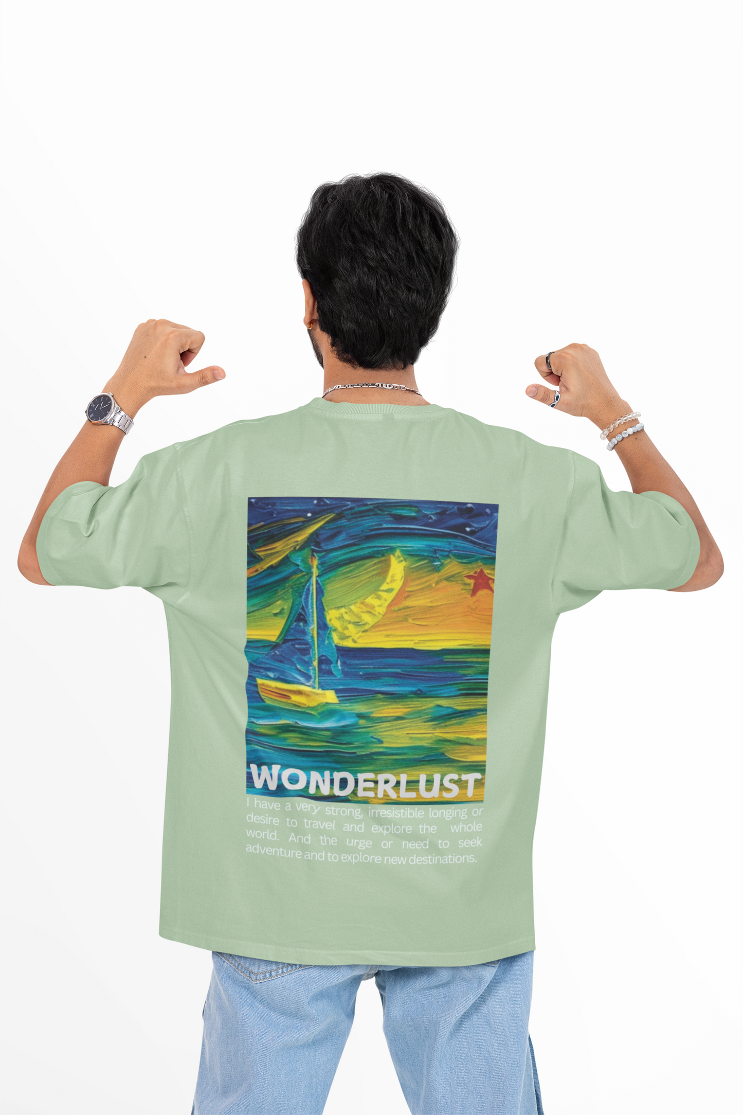 Wonderlust Oversized Printed T-shirt