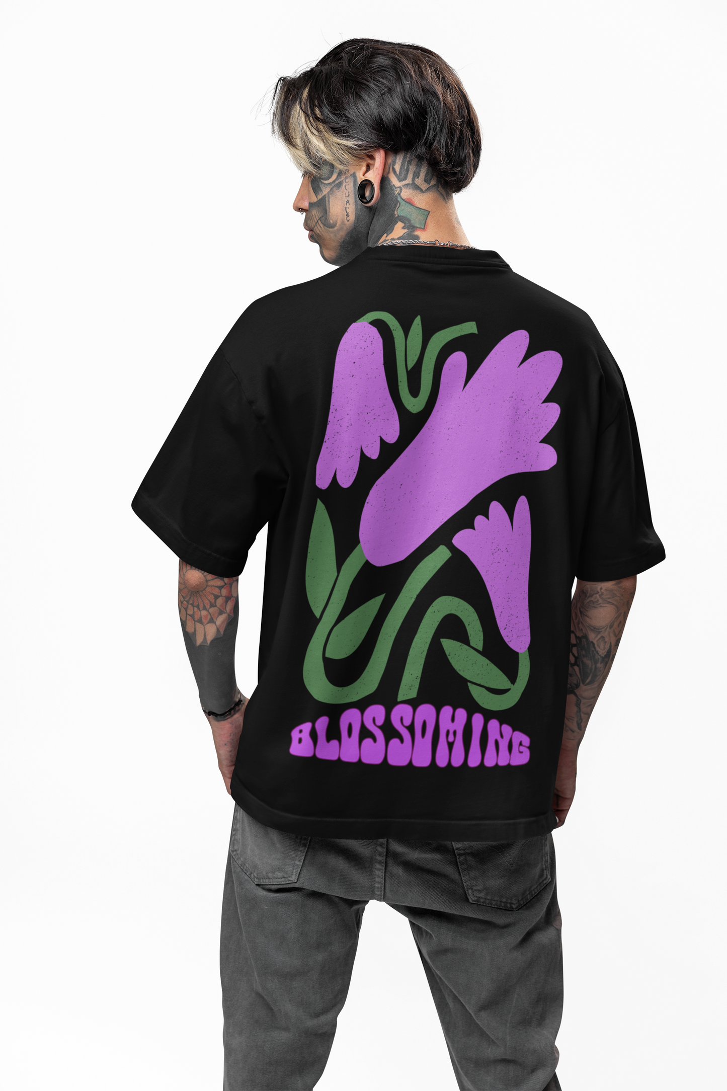 Blossoming Printed Oversized T-shirt