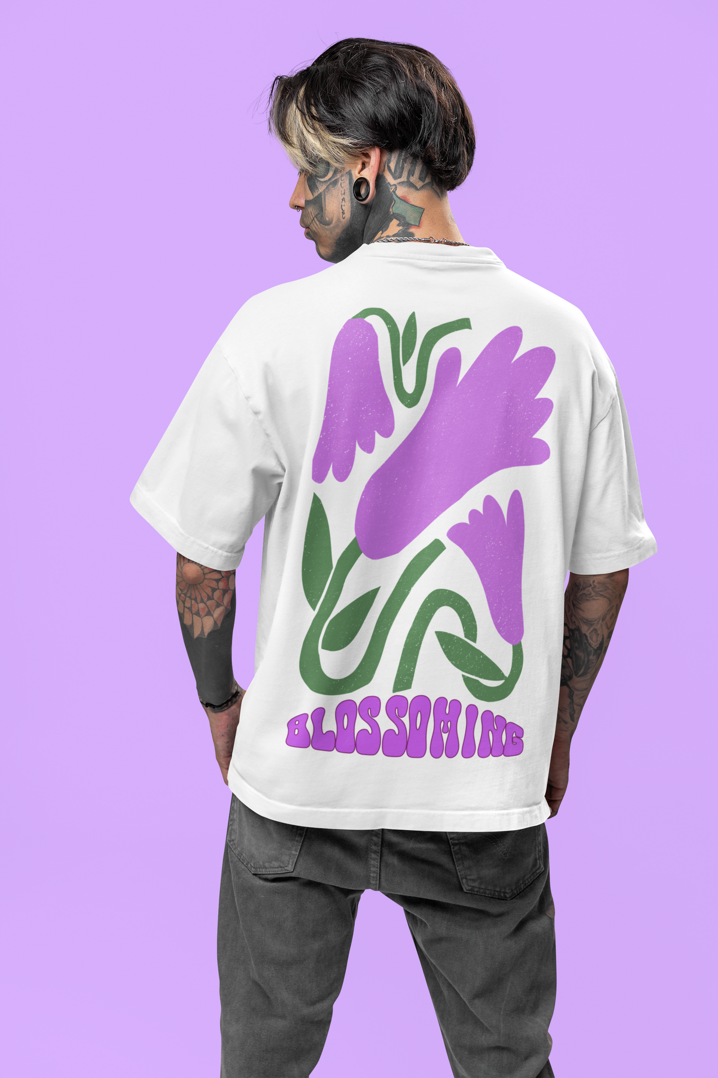 Blossoming Printed Oversized T-shirt