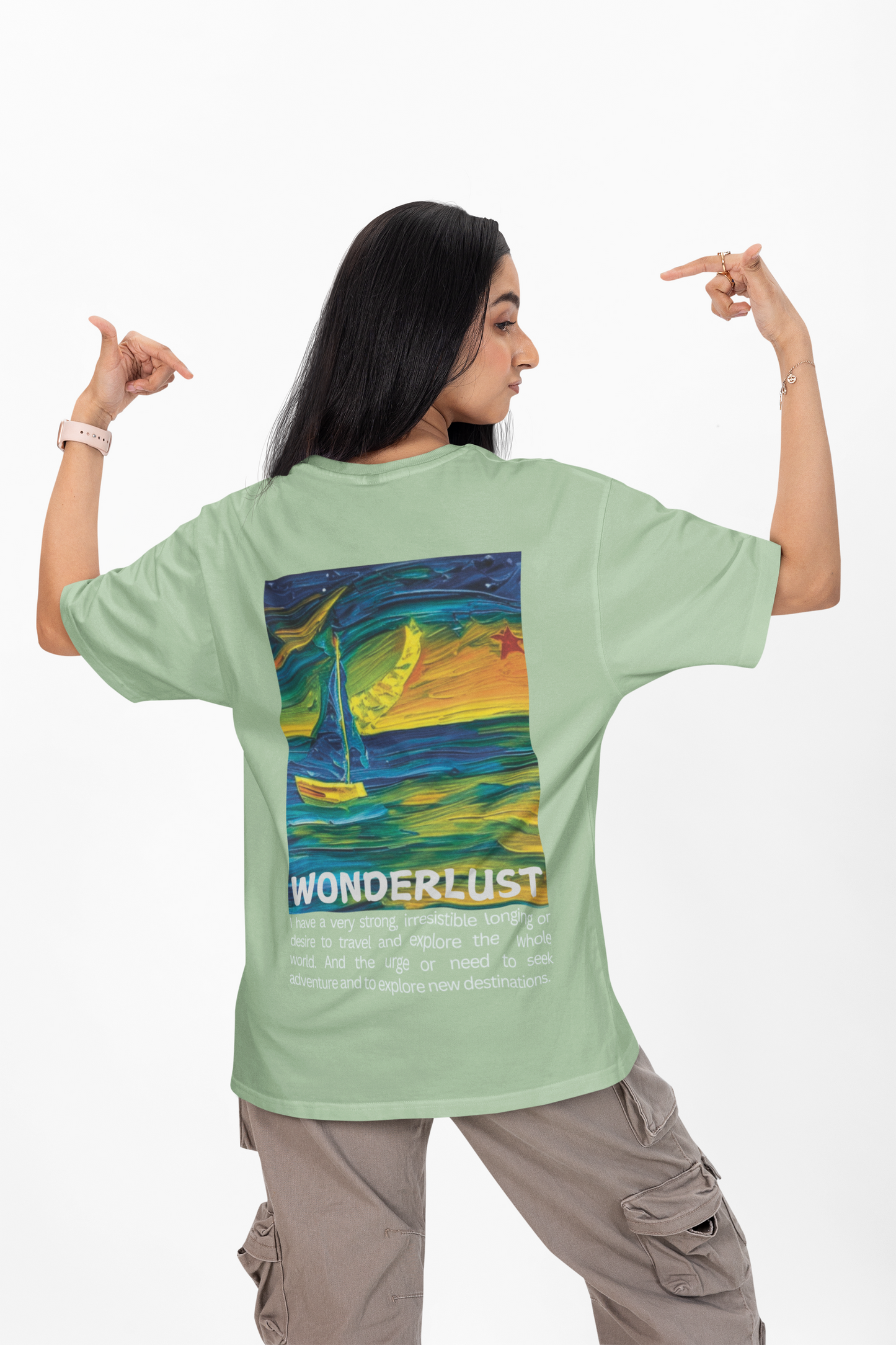 Wonderlust Oversized Printed T-shirt