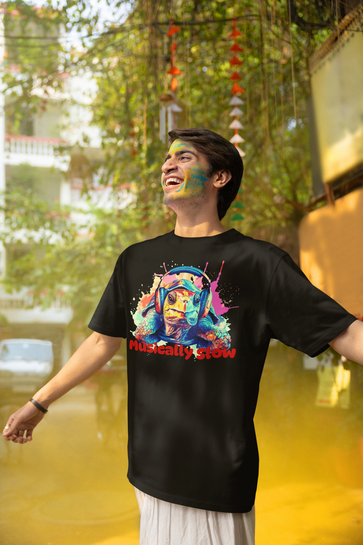 Holi Oversized Graphic Printed T-shirt