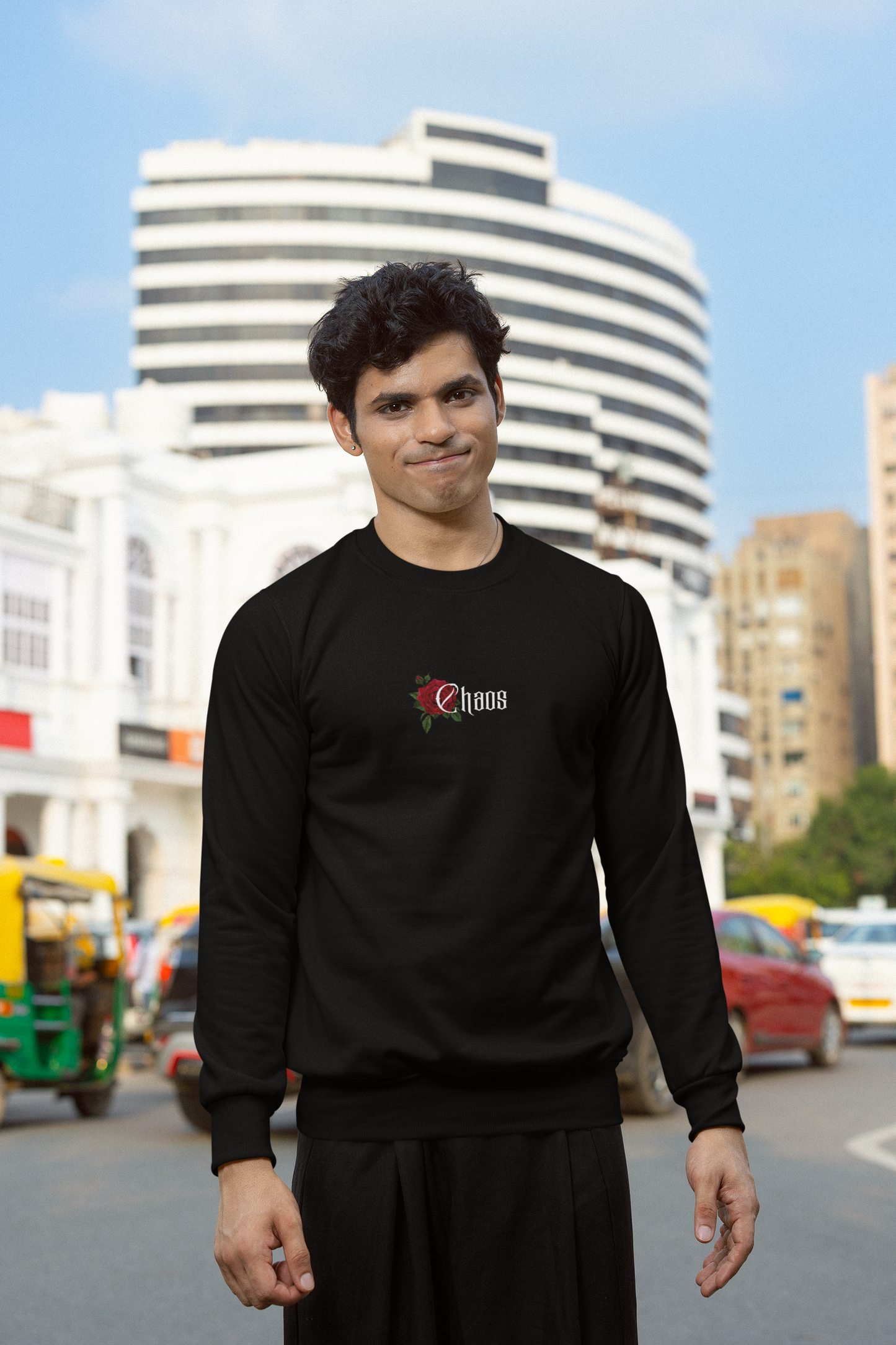 Black Graphic Printed Sweatshirt Unisex