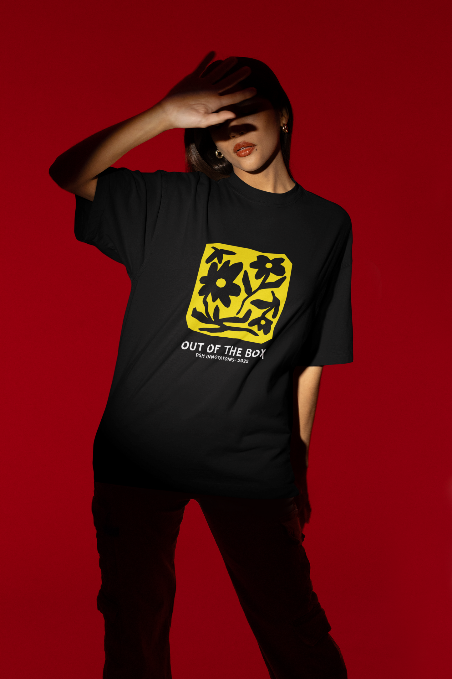 Out Of The Box Flowers Oversized Printed T-shirt