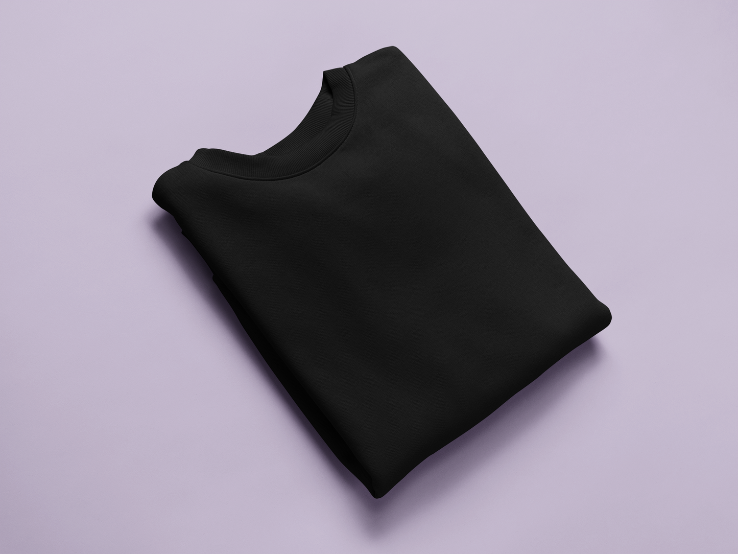 Couple Sweatshirt Solid Plain Black