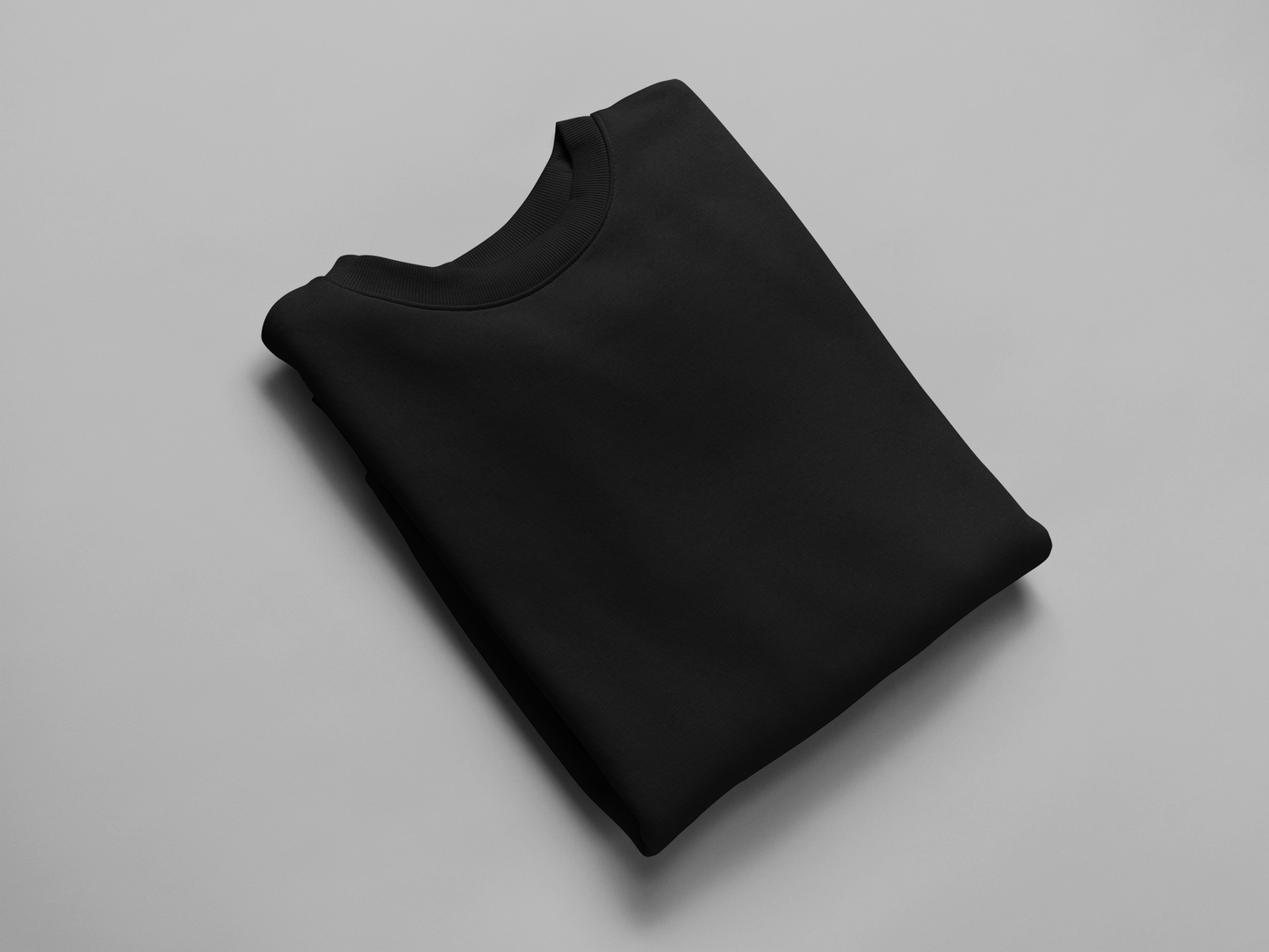 Black Solid Plain Sweatshirt Men
