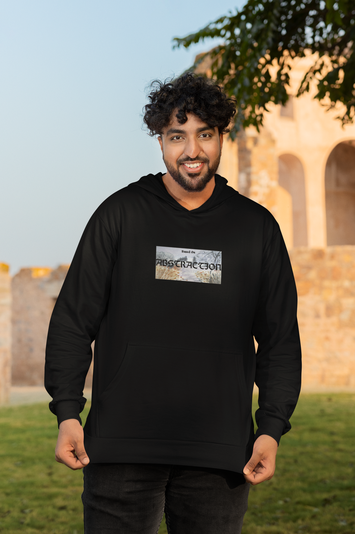 Black Graphic Printed Hoodie Unisex