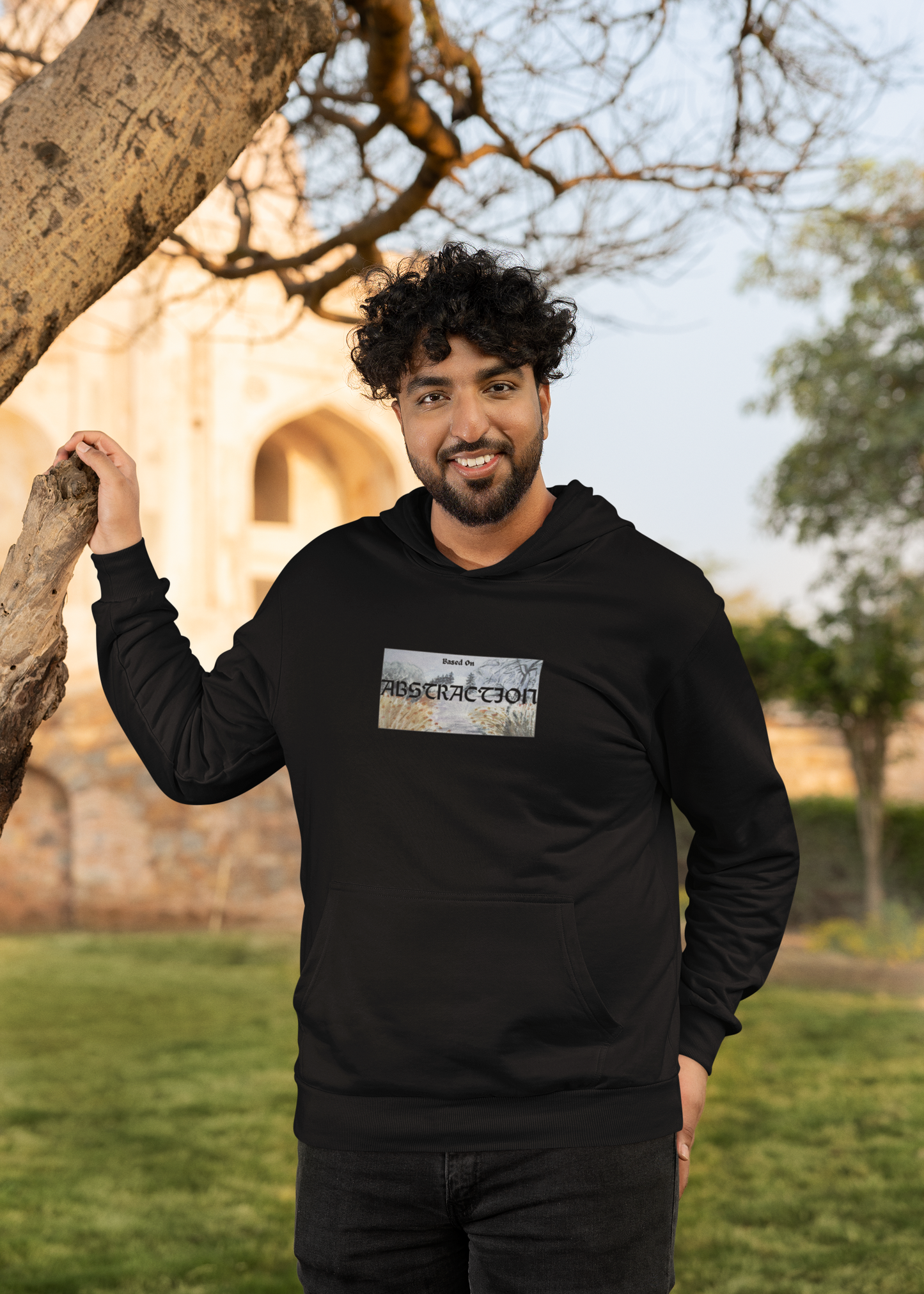 Black Graphic Printed Hoodie Unisex