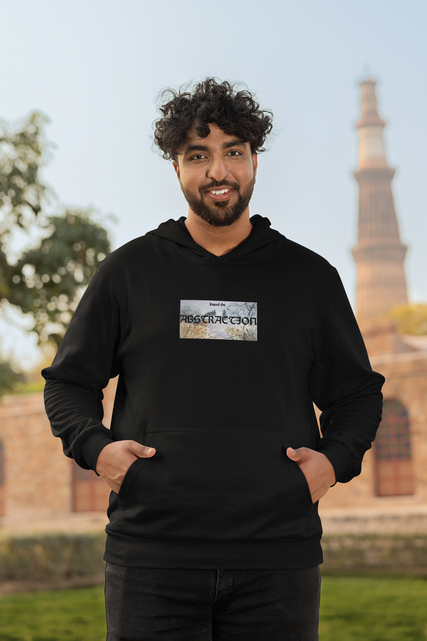 Black Graphic Printed Hoodie Unisex