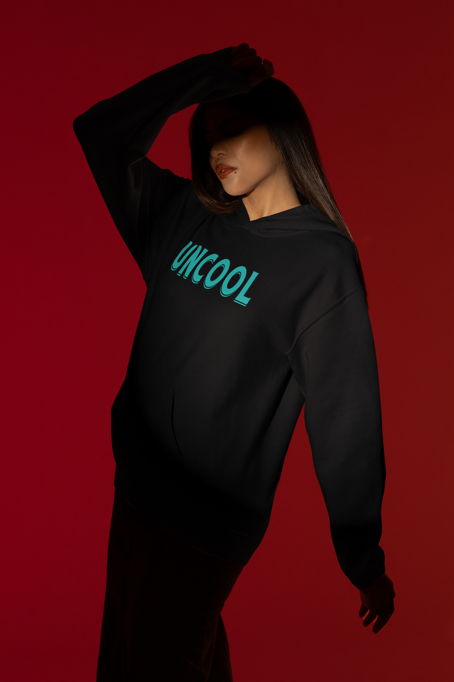 Black Graphic Printed Hoodie for Unisex