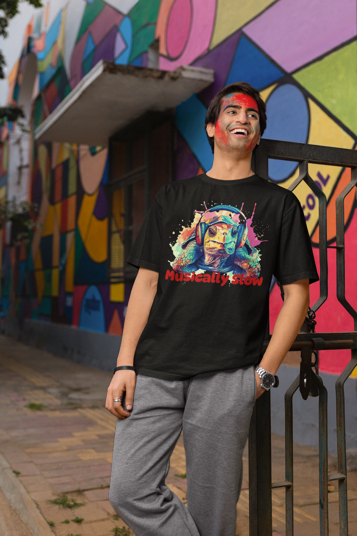 Holi Oversized Graphic Printed T-shirt