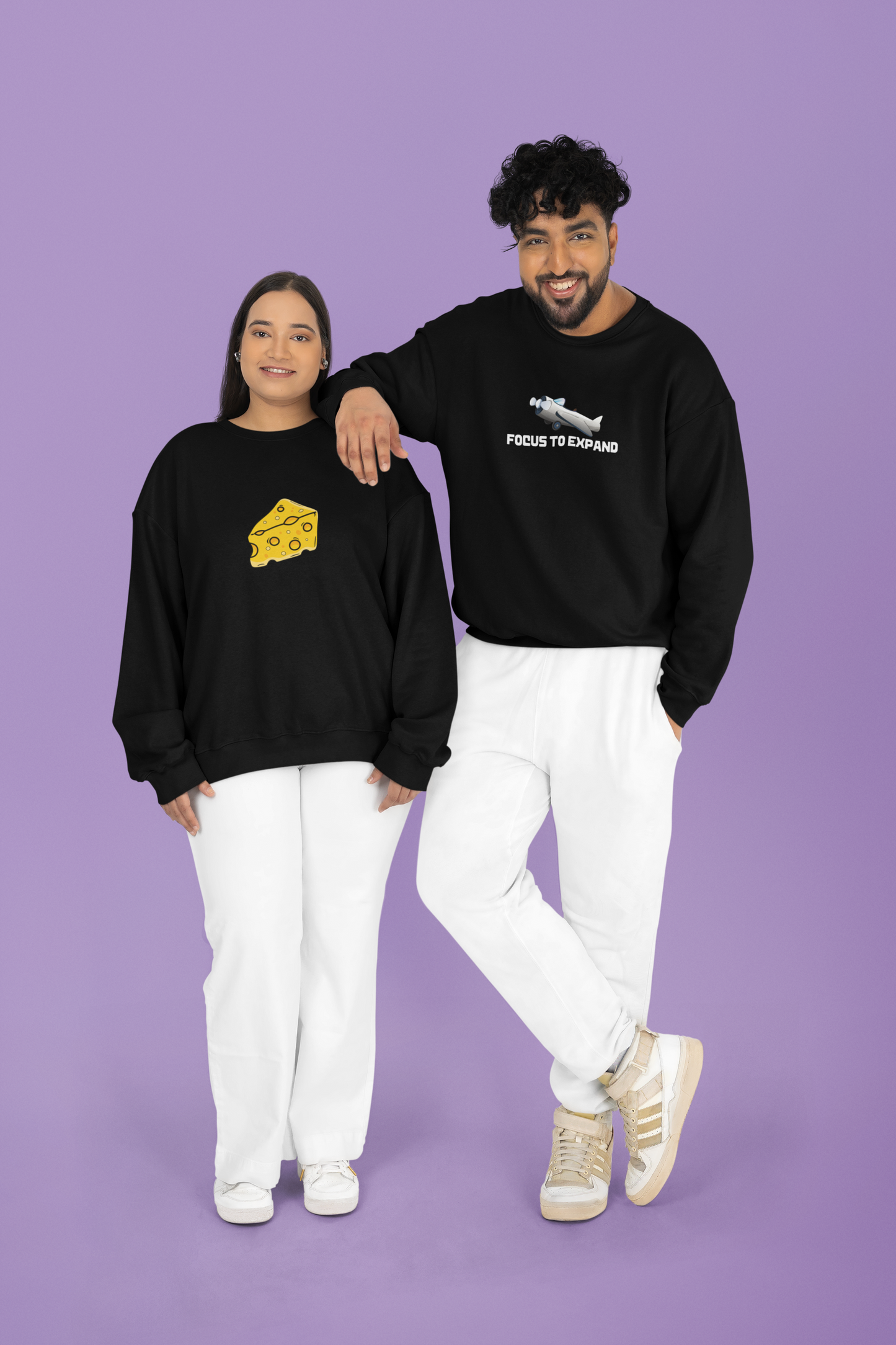 Graphic Printed Black Sweatshirt Unisex