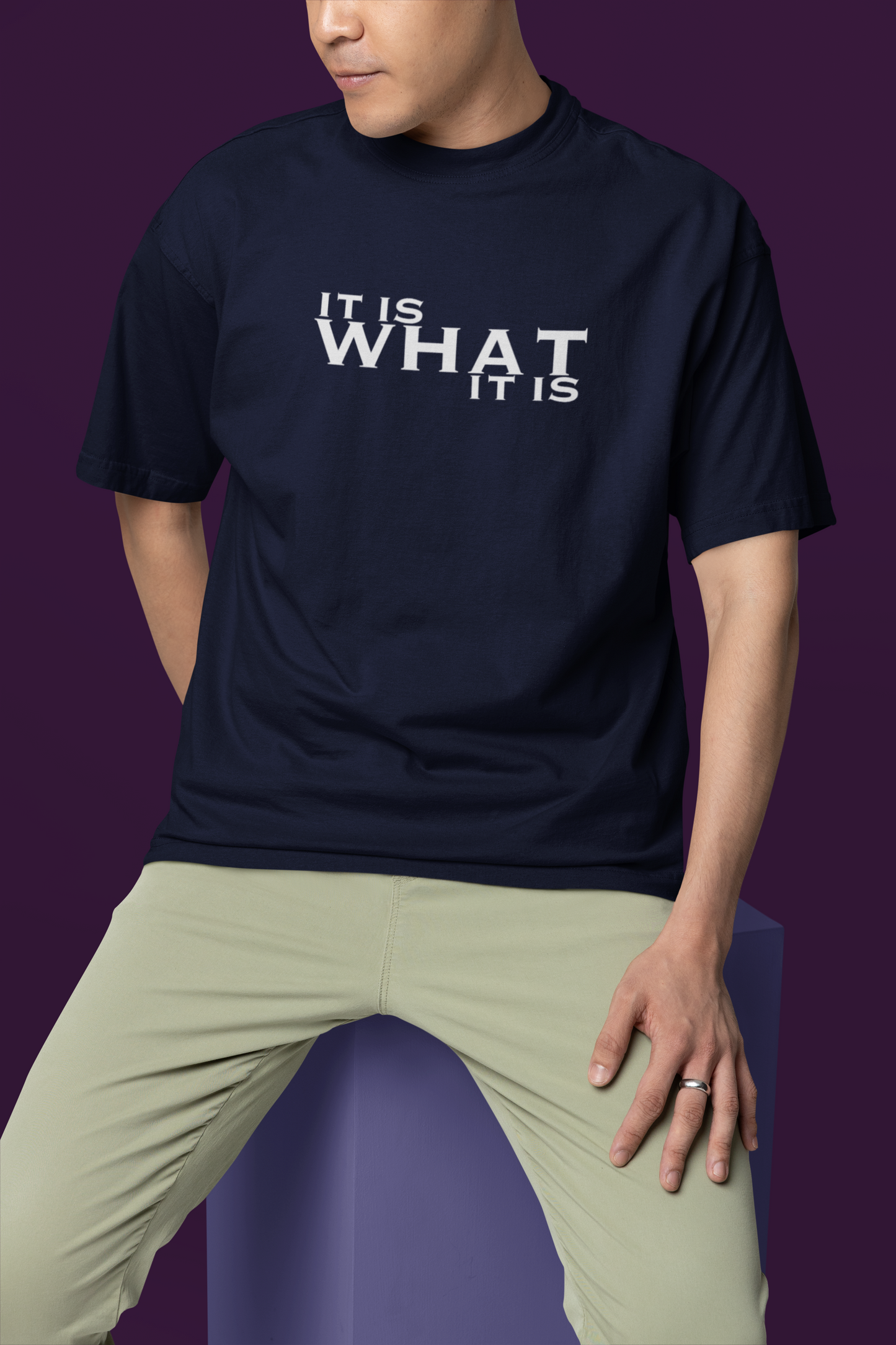 Typography Premium Printed Oversized T-shirt