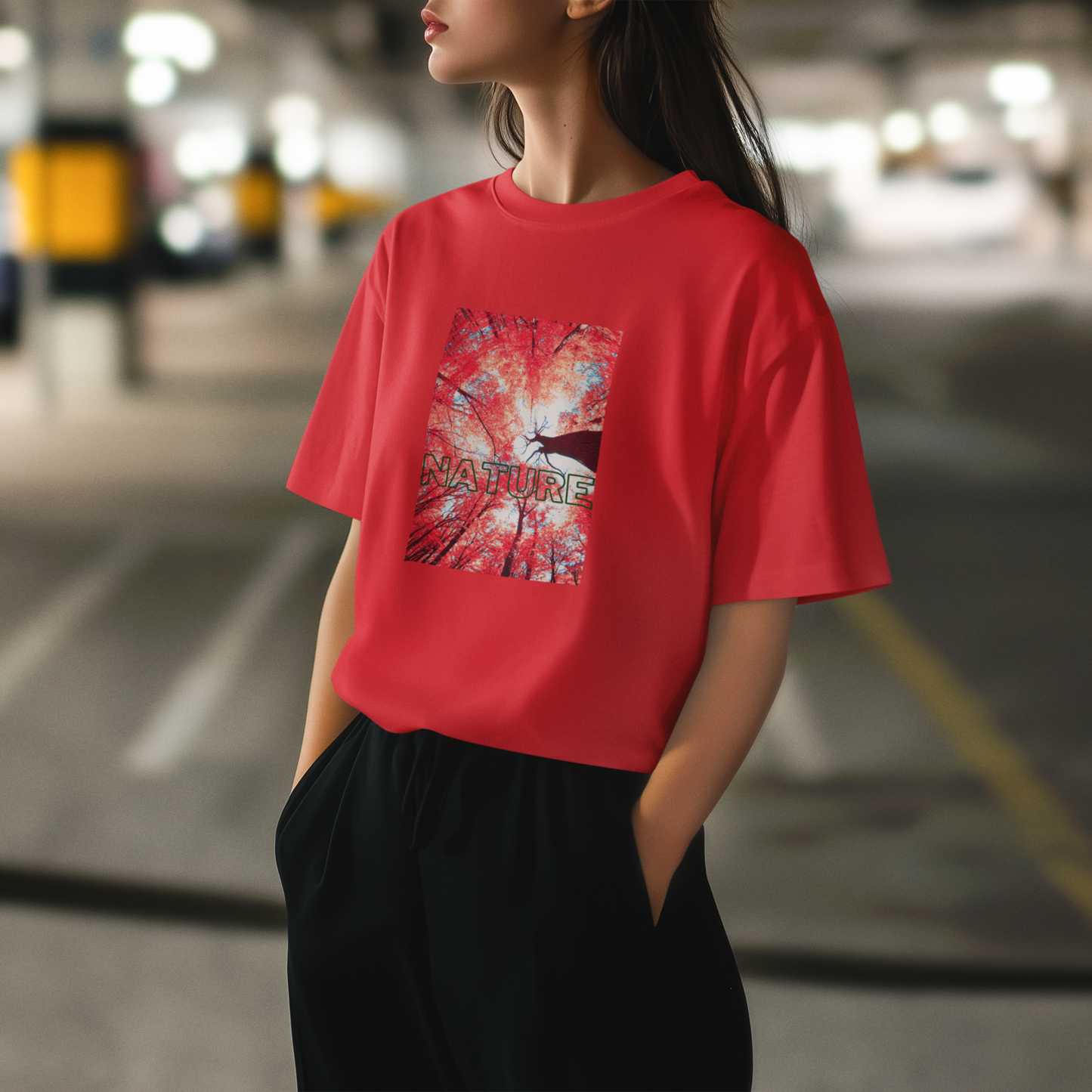 Nature Oversized Printed T-shirt