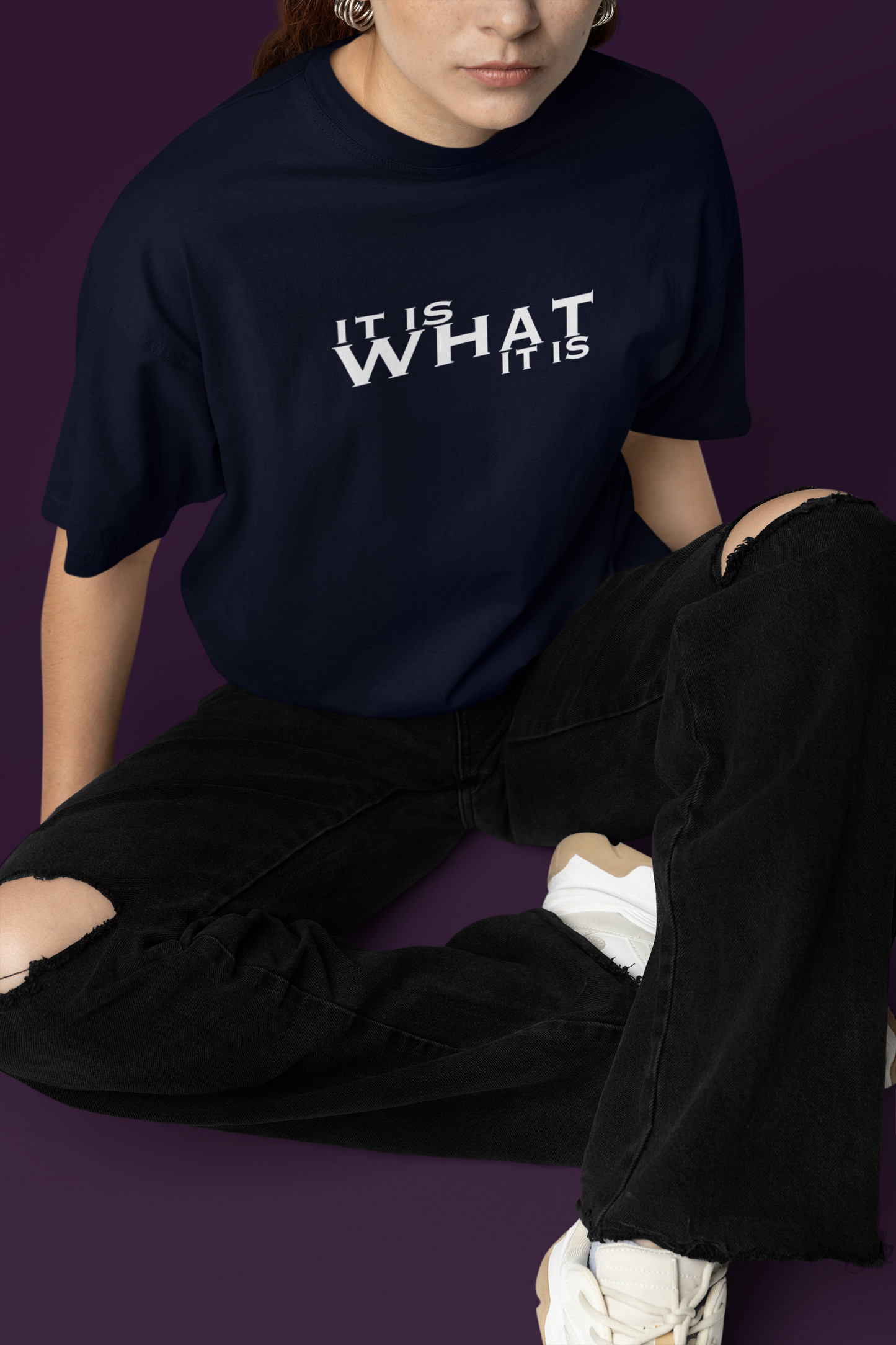 Typography Premium Printed Oversized T-shirt