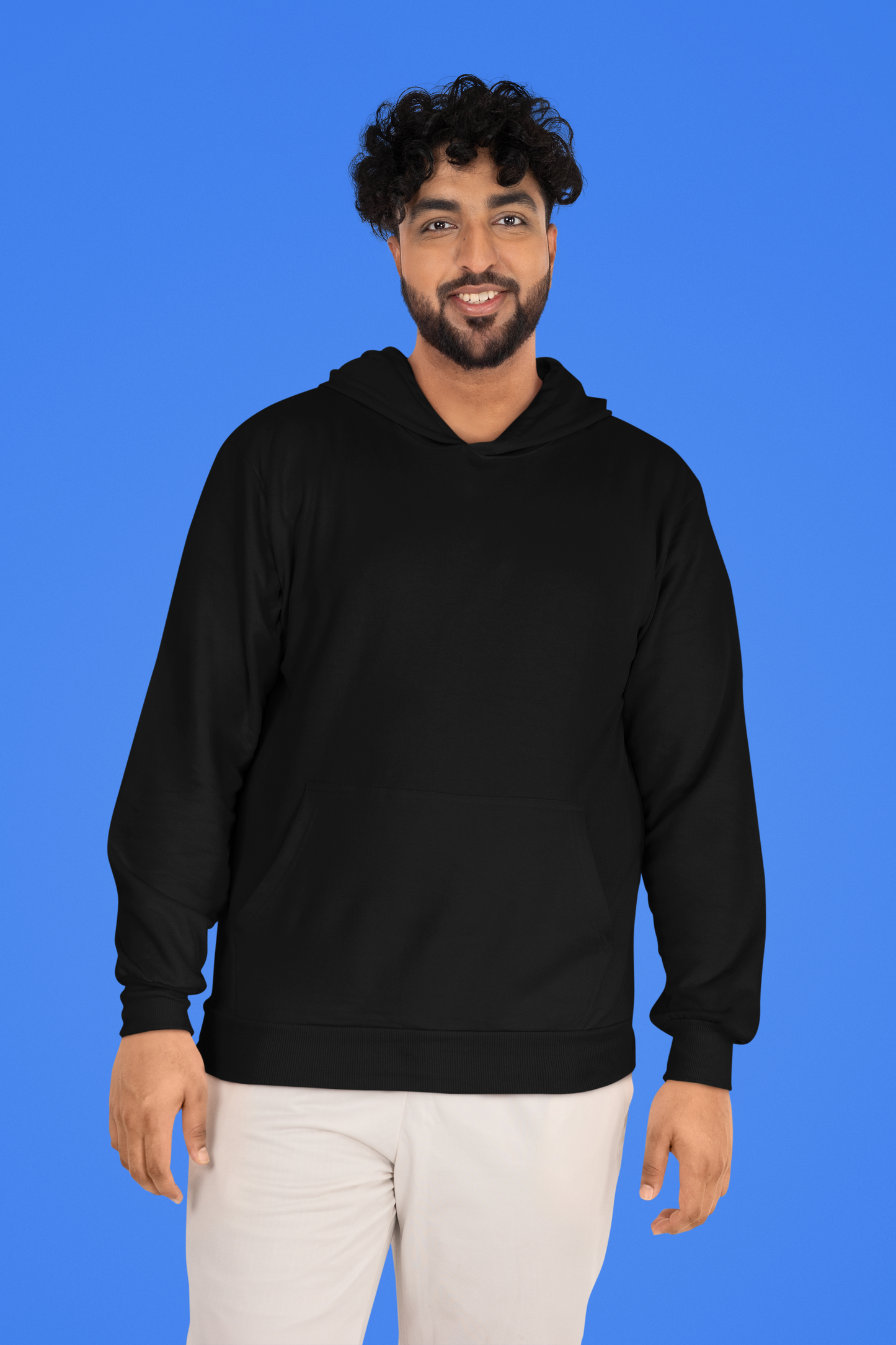 Black Solid Plain Hoodie Unisex