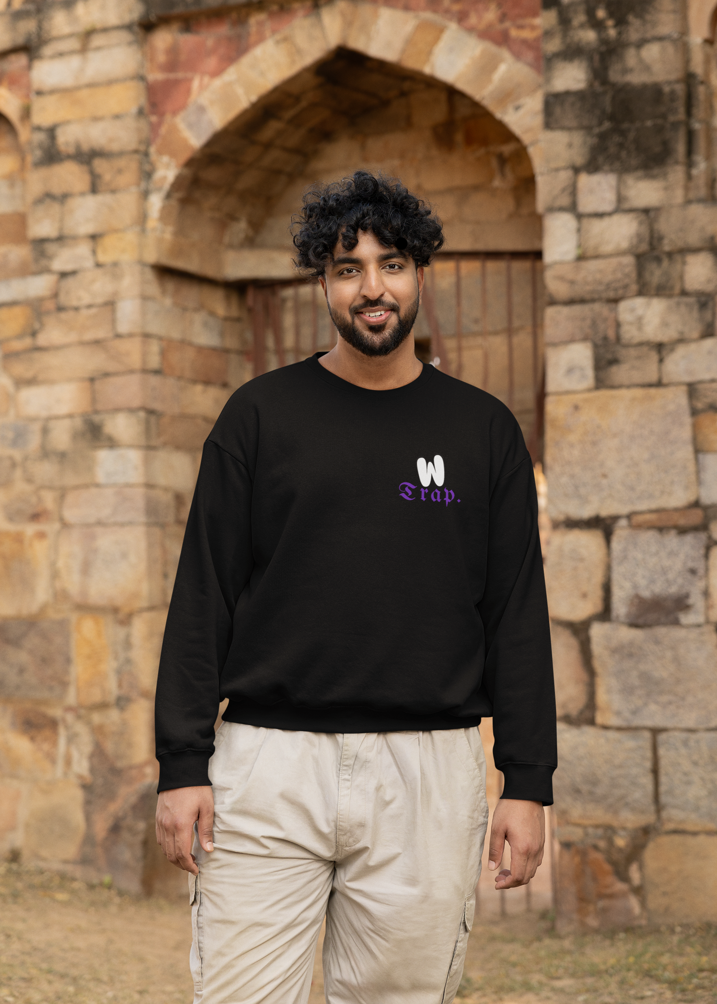 Black Graphic Printed Sweatshirt Unisex