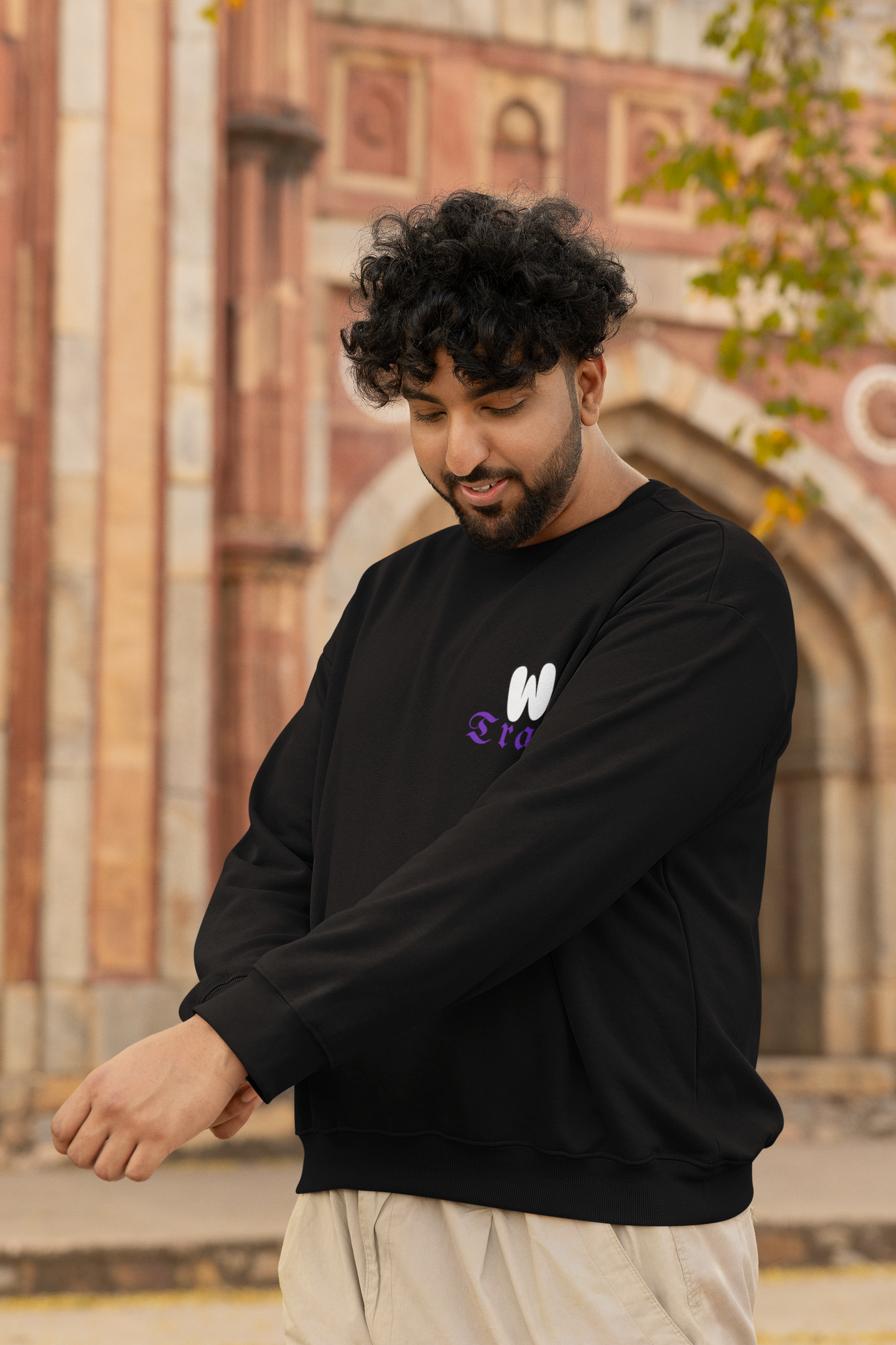 Black Graphic Printed Sweatshirt Unisex