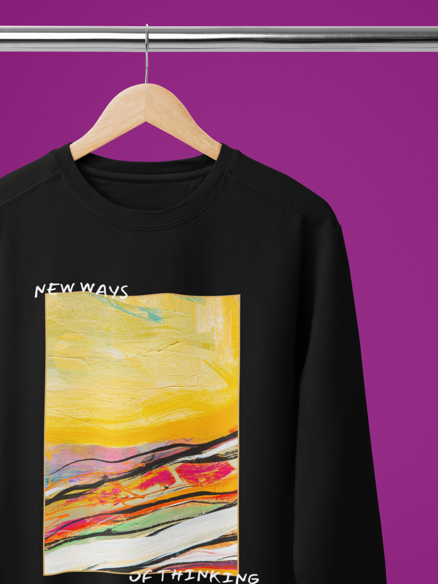 Black Graphic Printed Sweatshirt for Men