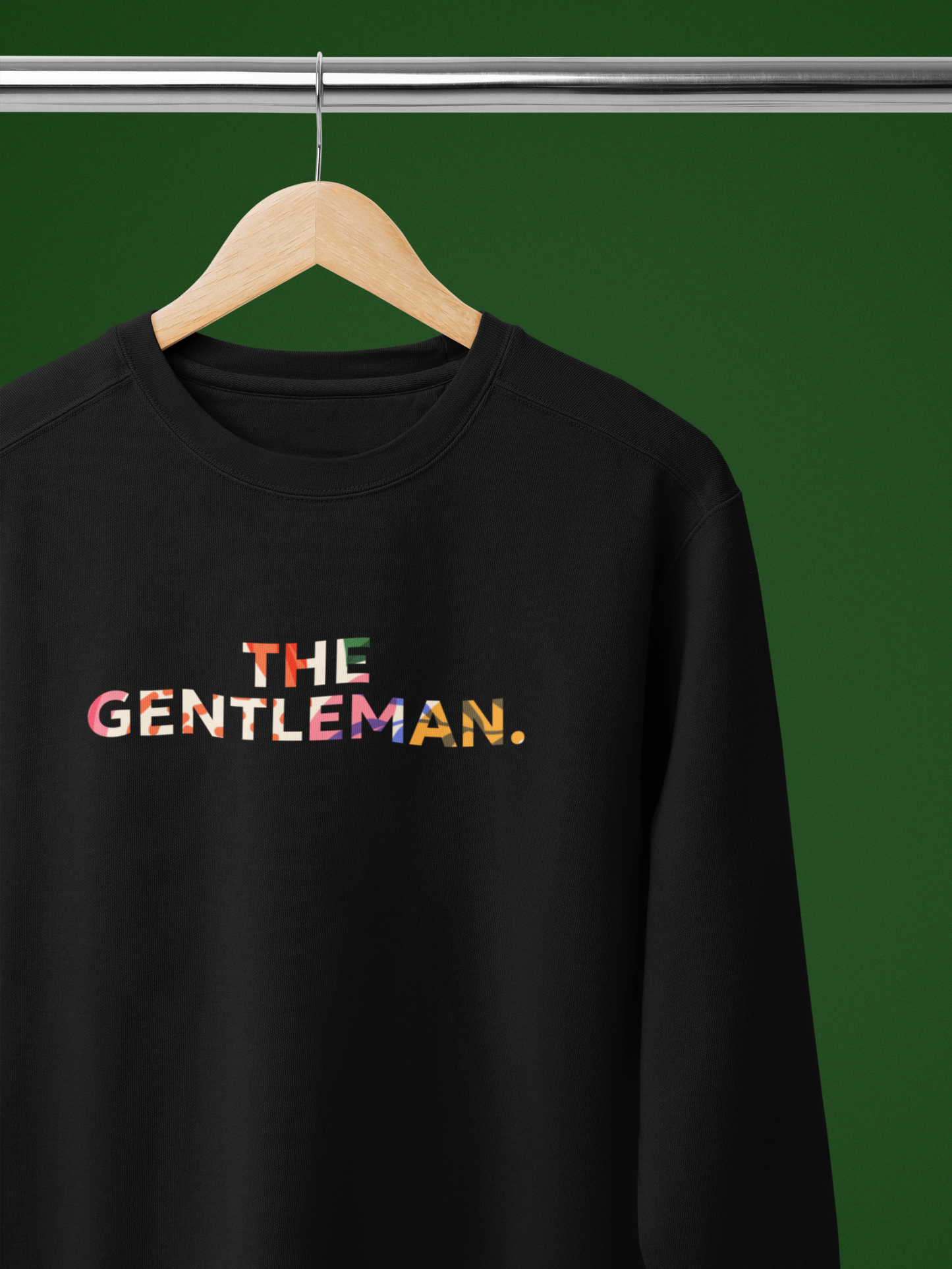 The Gentleman Black Graphic Printed Sweatshirt Men