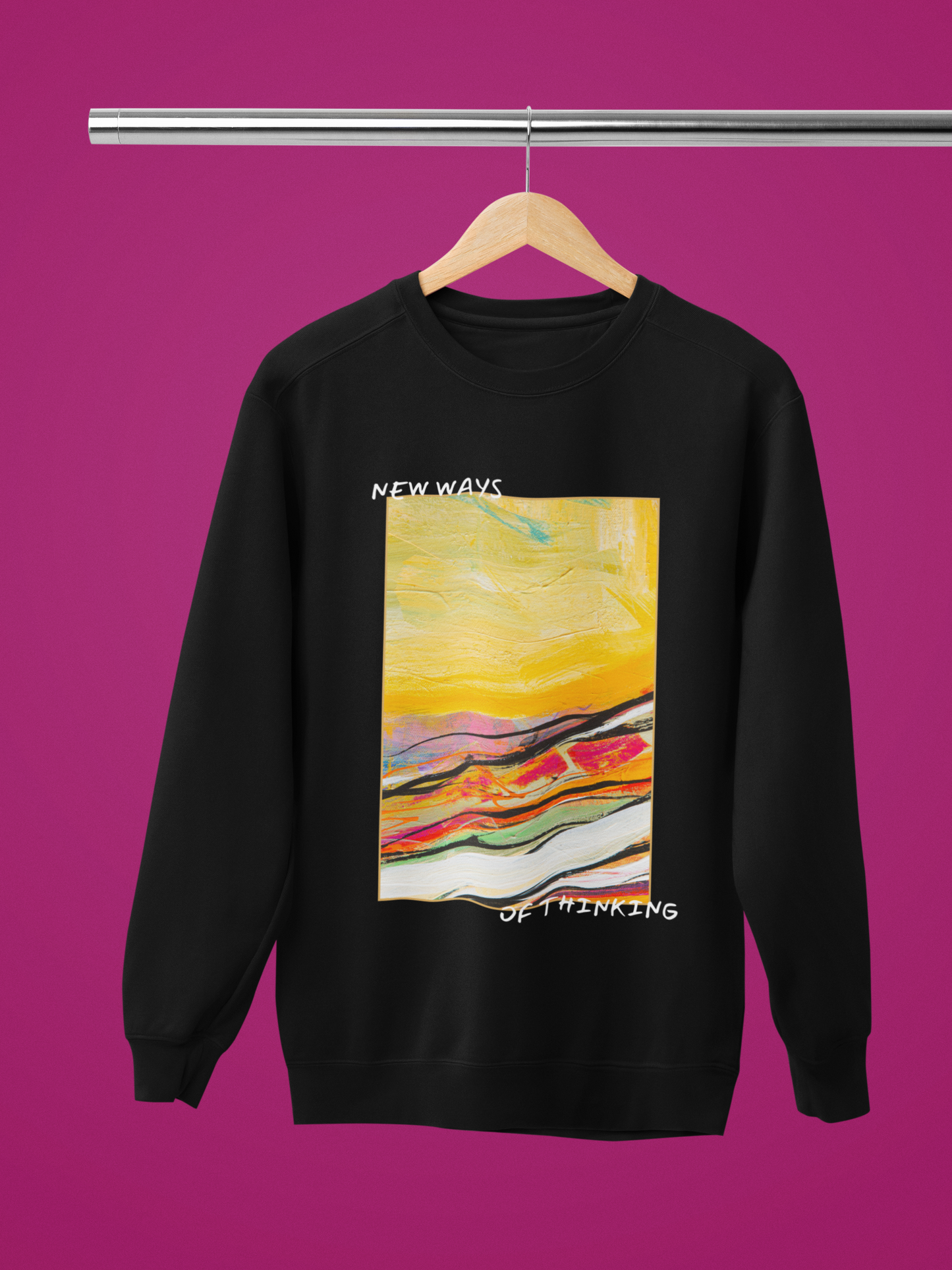 Black Graphic Printed Sweatshirt for Men