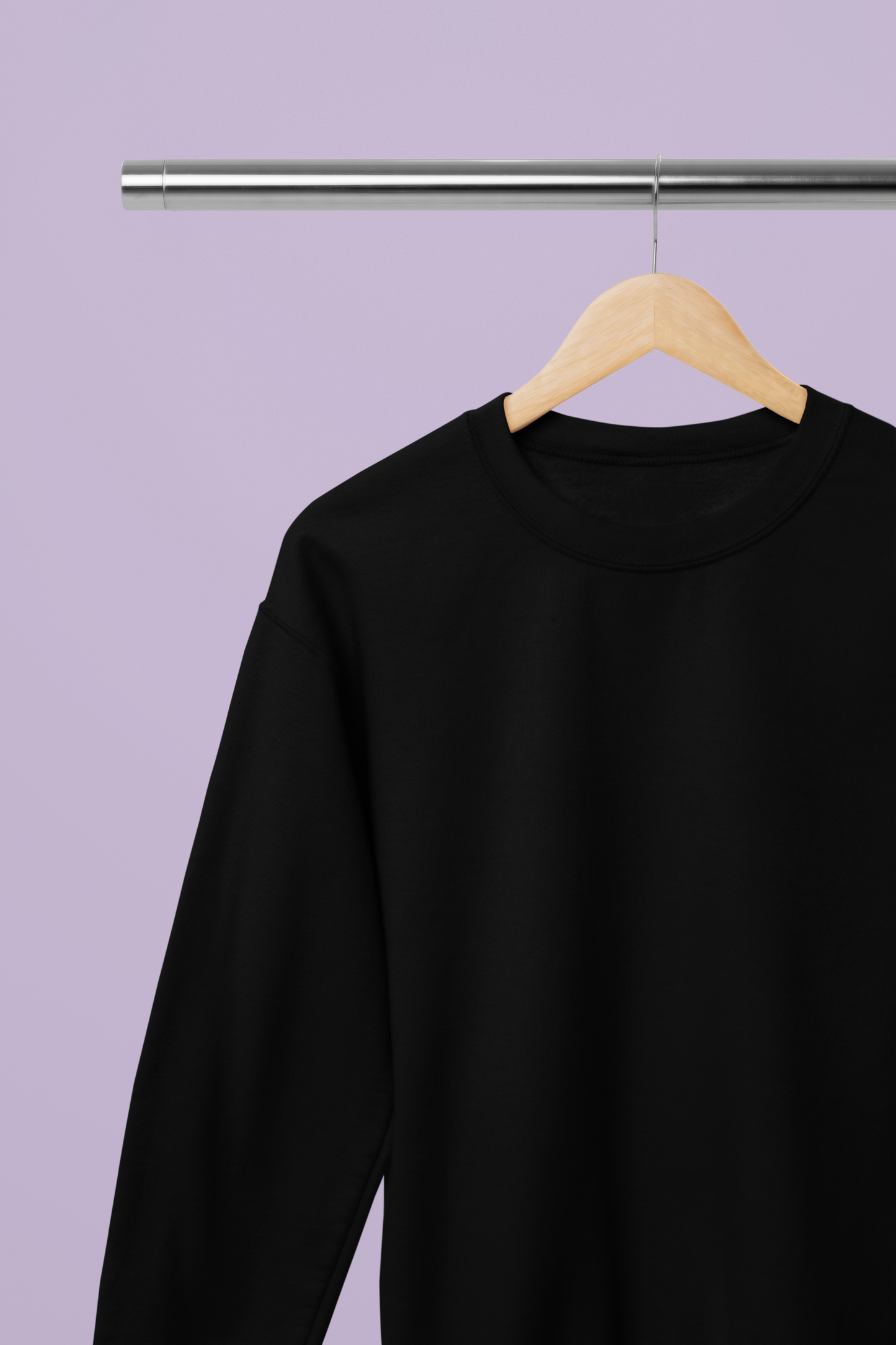 Couple Sweatshirt Solid Plain Black