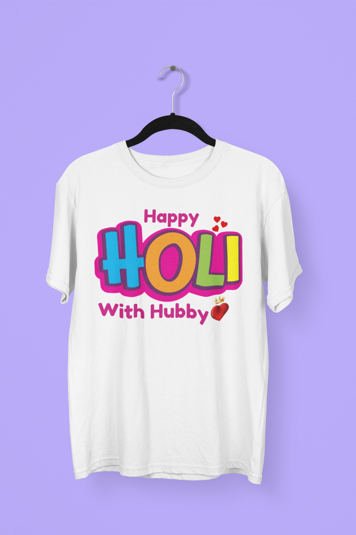 Couple Holi Festival Oversized T-shirt Combo Pack of 2